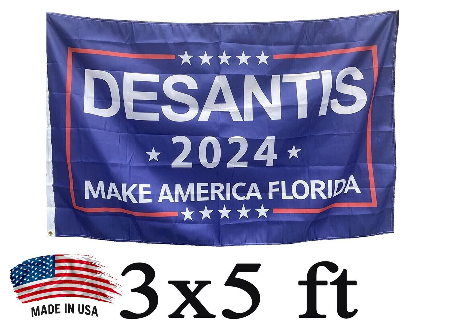 New Ron Desantis Flag 3’x5’ 2024 Make America Florida Presidential Candidate USA