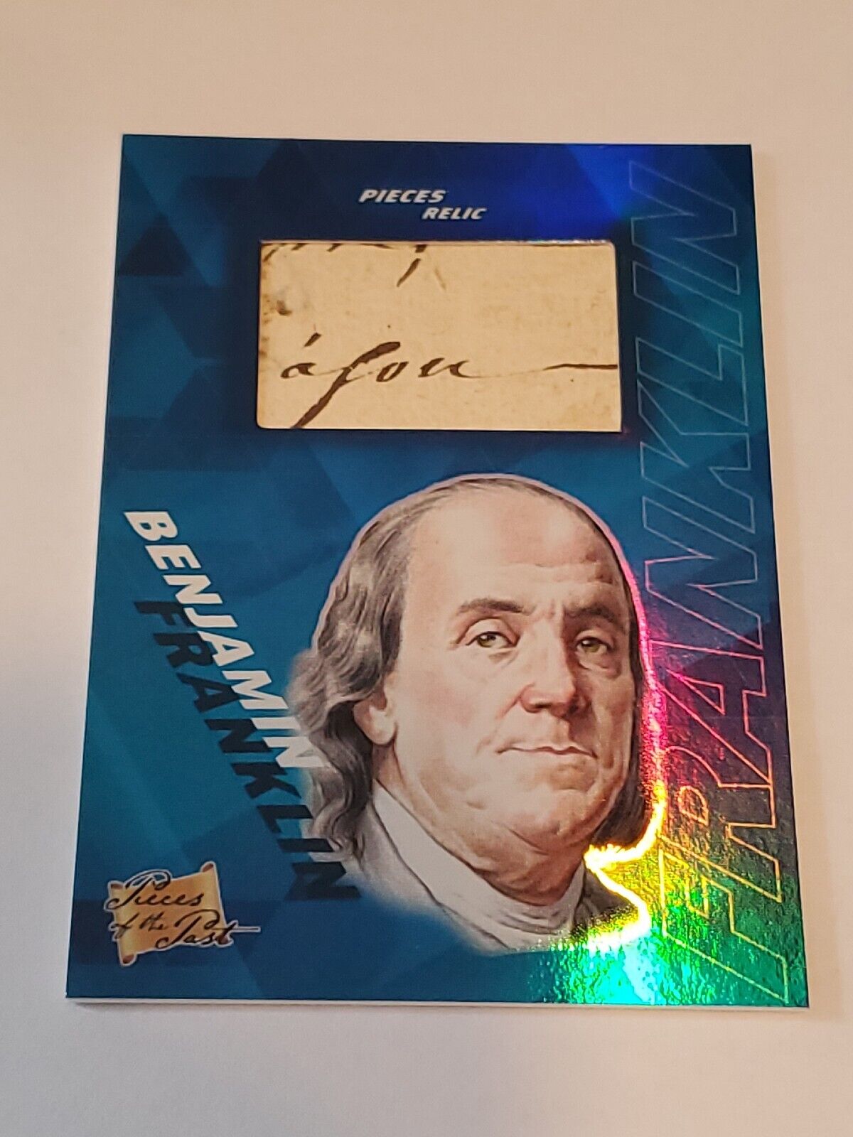 Ben Franklin 2021 Pieces Of The Past JUMBO Authentic Handwritten Relic WOW