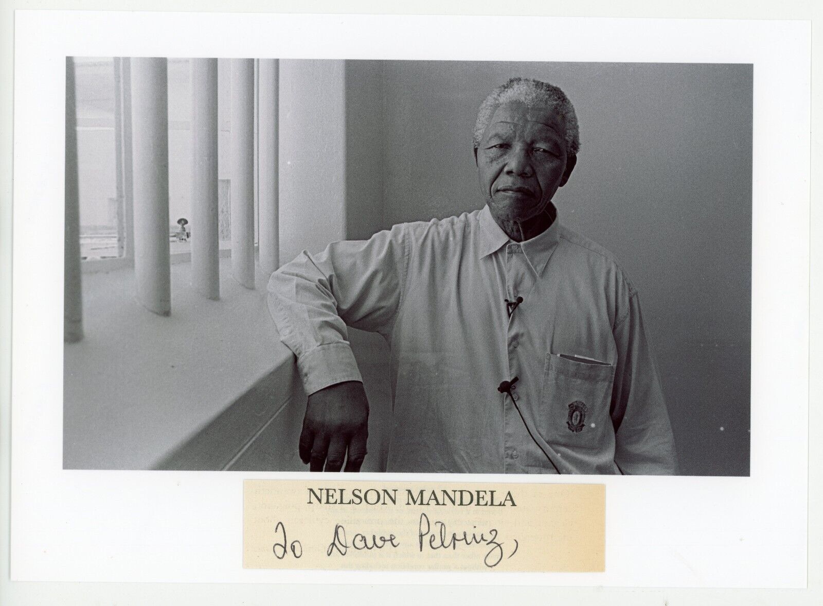 Nelson Mandela ~ Handwritten Words w/ Photo Display (not signed or autographed)