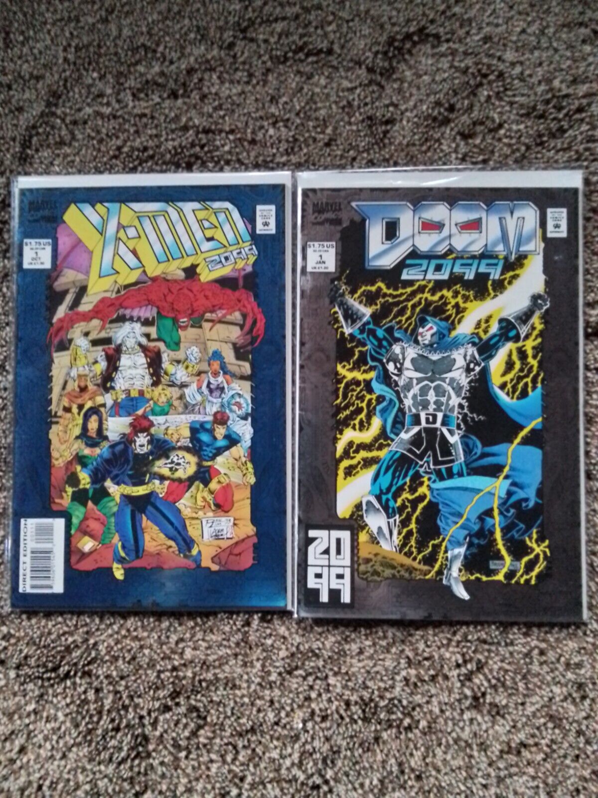 TWO 1993 MARVEL COMICS X-MEN 2099 AND DOOM 2099 VINTAGE COMIC BOOKS