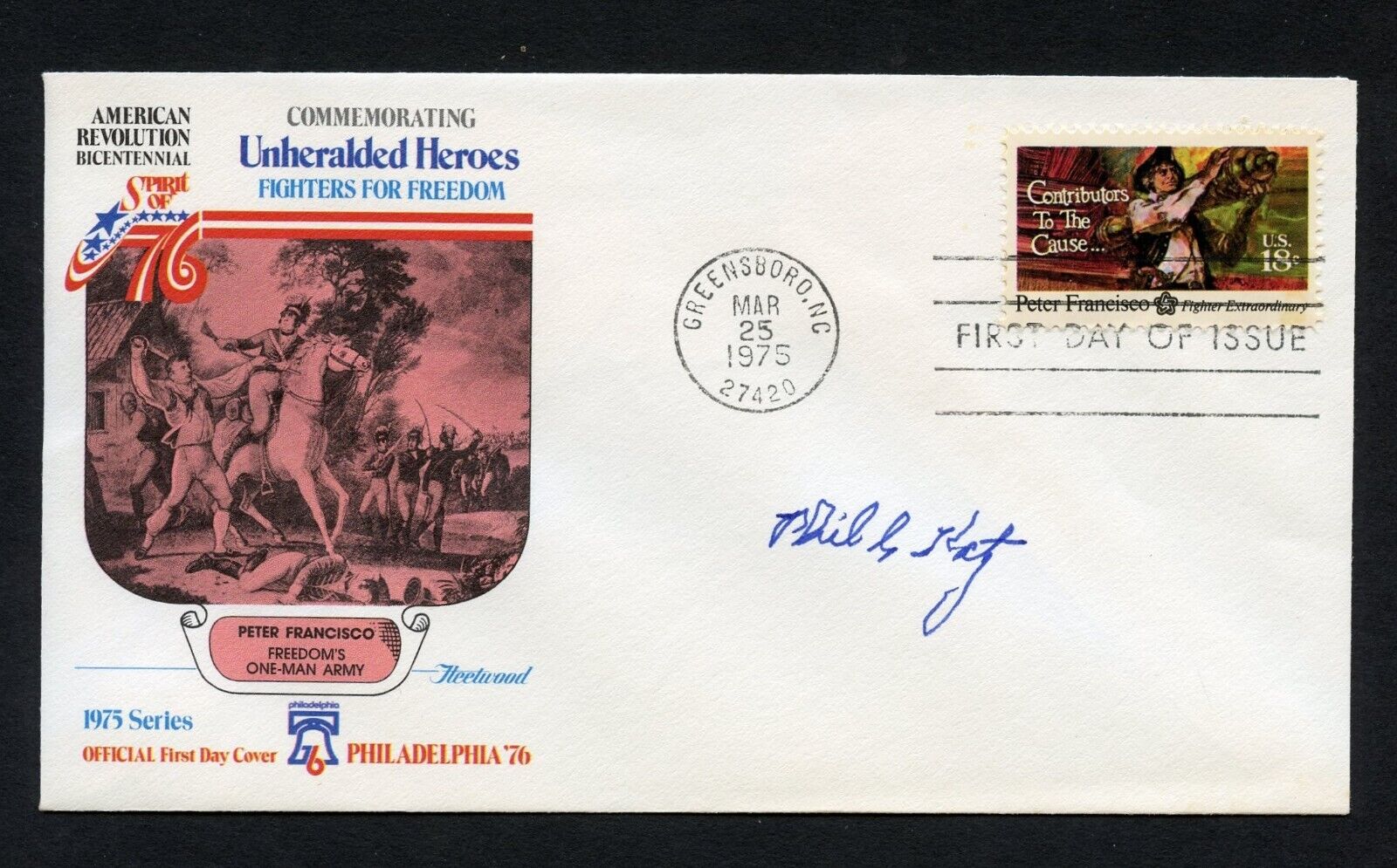 Phillip C. Katz d1987 signed autograph auto First Day Cover WWI MOH US Army