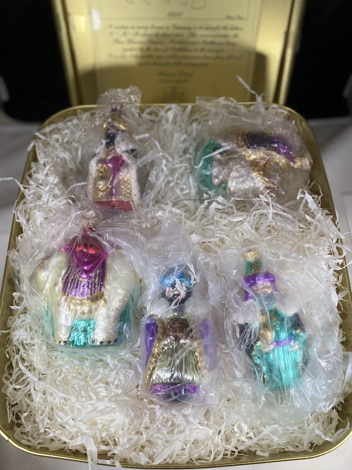 5 Limited Edition Journey to Bethlehem Glass Ornament Set NUMBERED 67 OF 2000