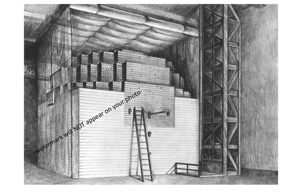 First Ever Nuclear Reactor PHOTO Chicago Pile 1, 1942 Atomic Bomb Weapon Dev