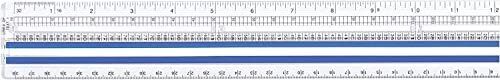  Data Processing Magnifying Ruler, 12-Inches, Clear (14125) 