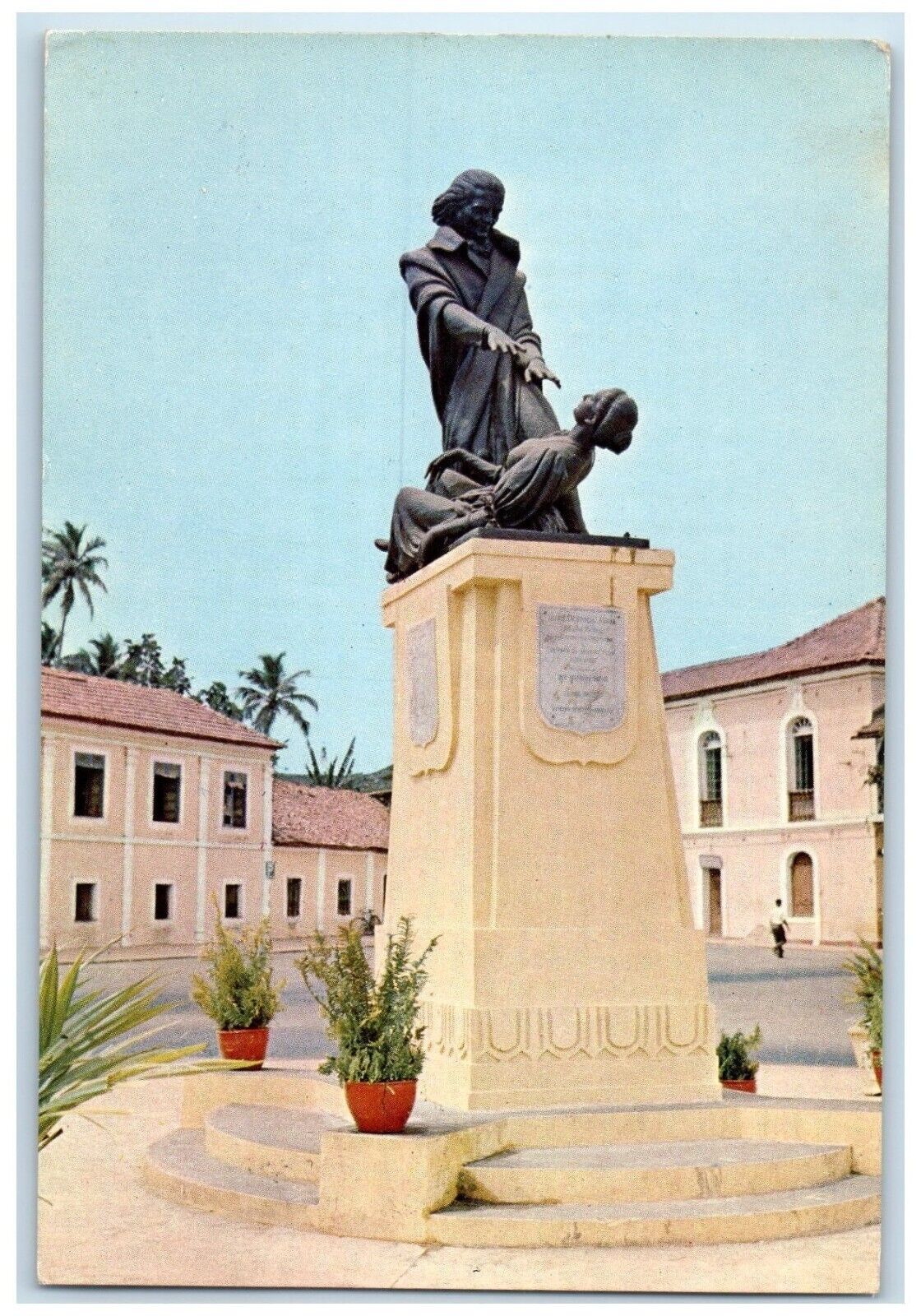 c1960s Pentothal Abbott India Emperor Palepatine Statue Philadelphia PA Postcard