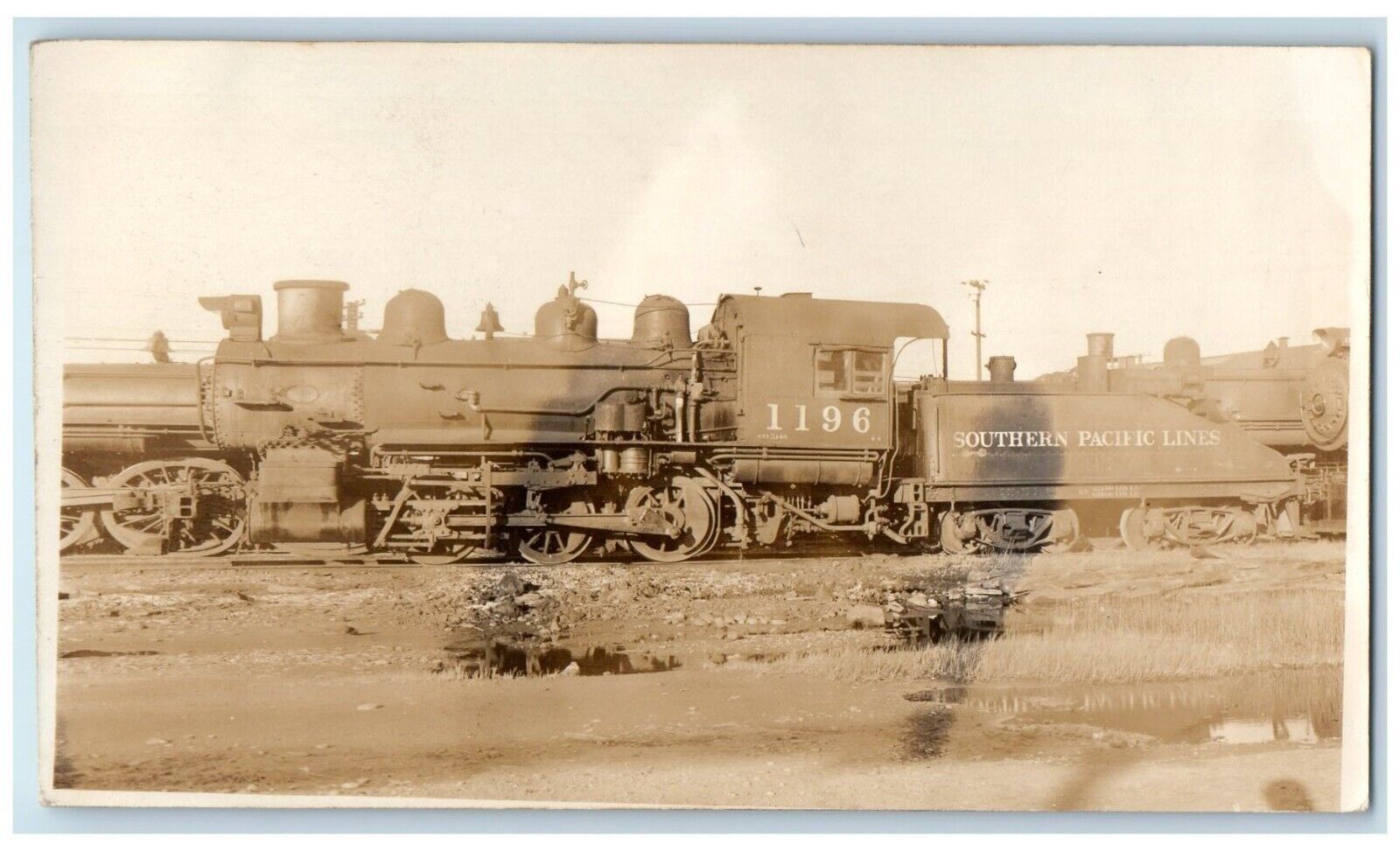 1949 Baldwin 1912 Southern Pacific Locomotive Train 1196 CA RPPC Photo Postcard