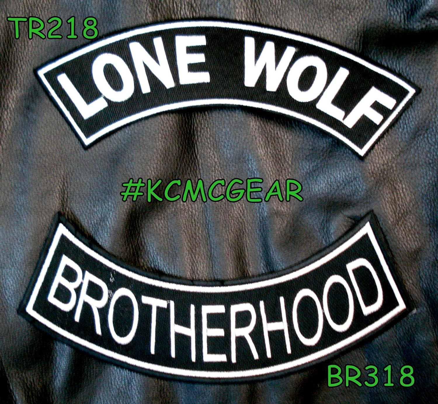 Lone Wolf Rocker Patches Set for Biker Vest TR218-BR318