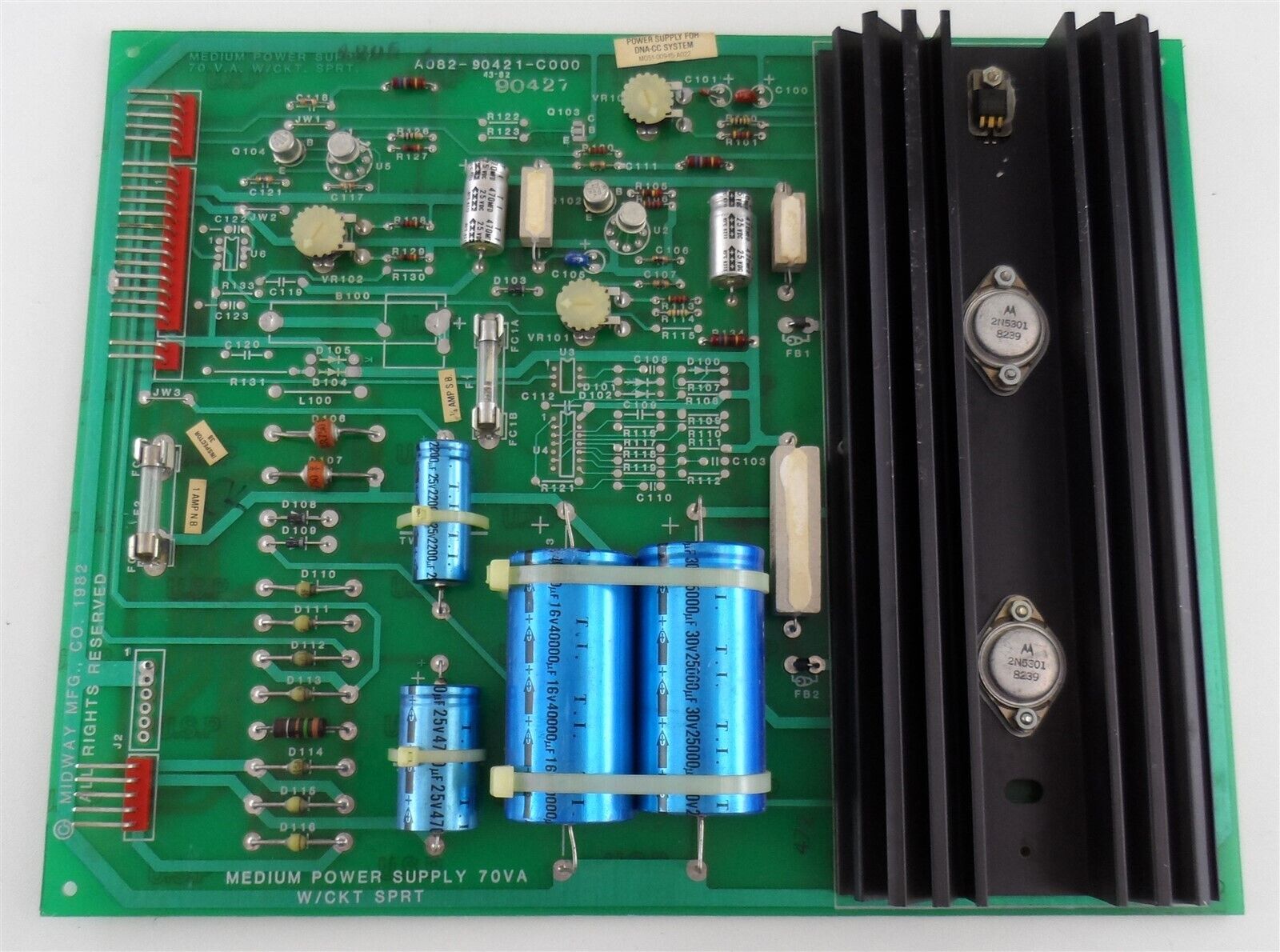 Midway A082-90421-C000 Power Supply for DNA-CC System for Parts or Repair