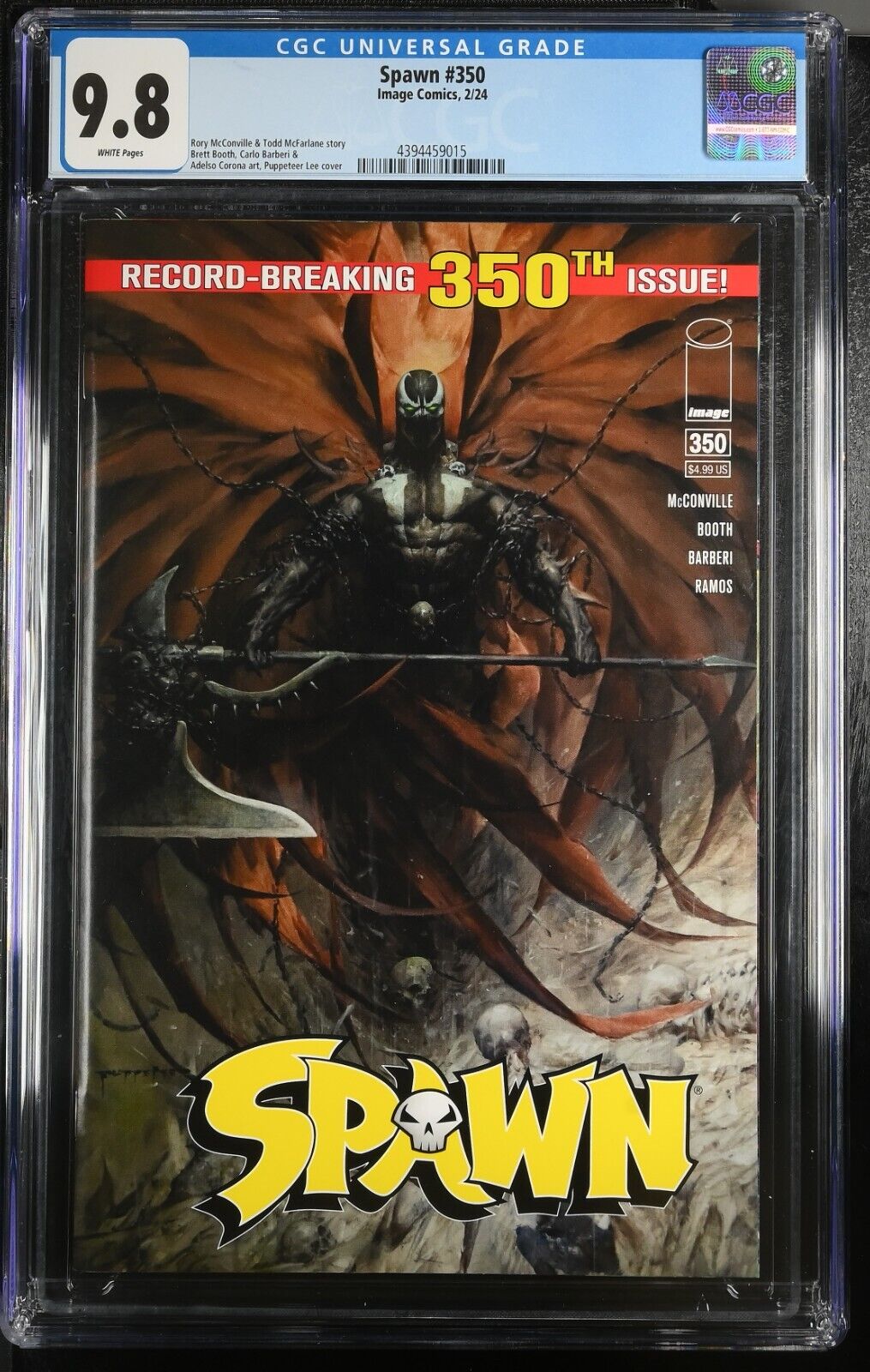 Spawn #350 CGC 9.8 1st Appearance of a New Ruler of Hell Cover A Image 2024 WP