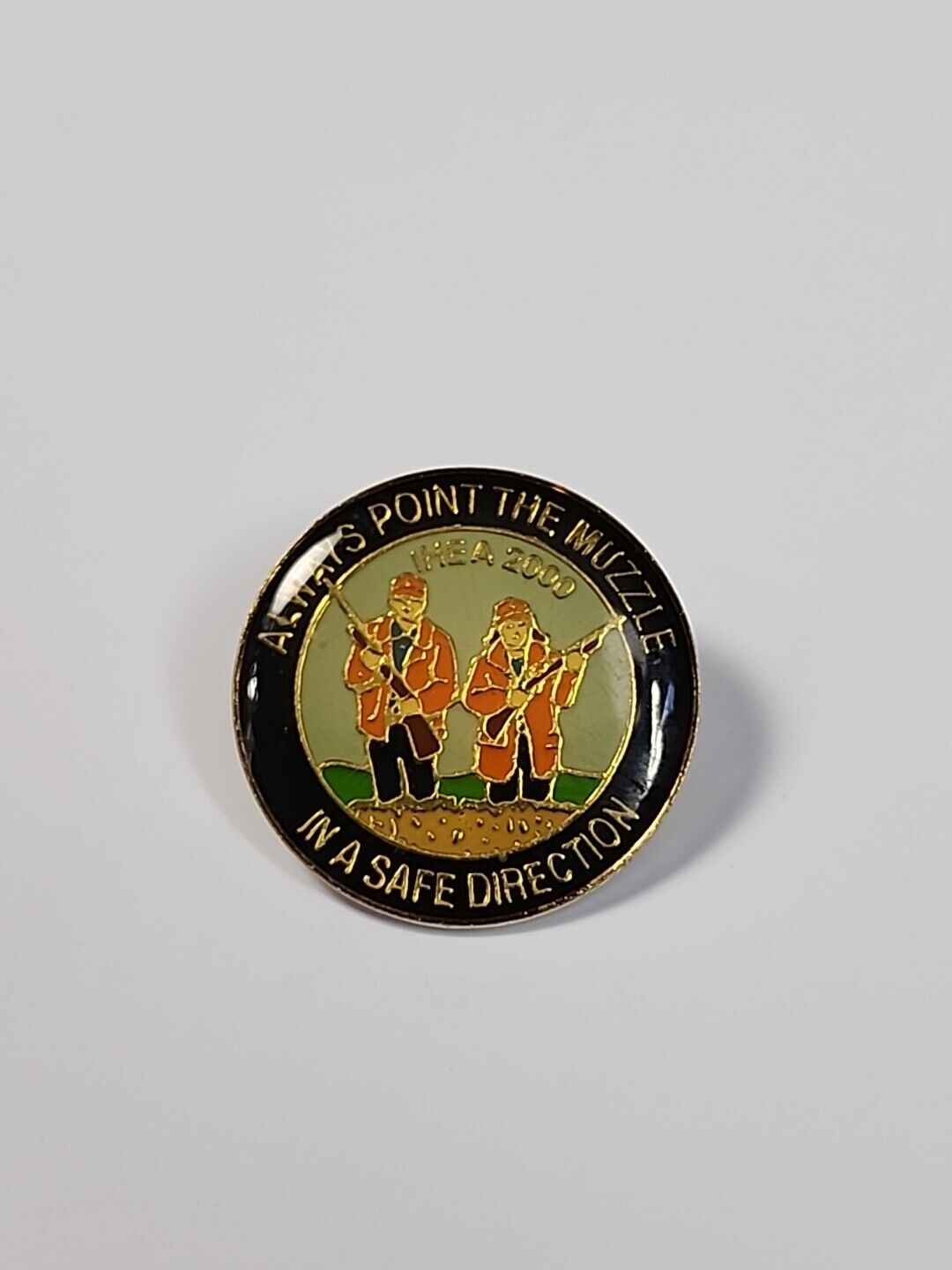 Always Point The Muzzle In A Safe Direction Lapel Pin IHEA 2000