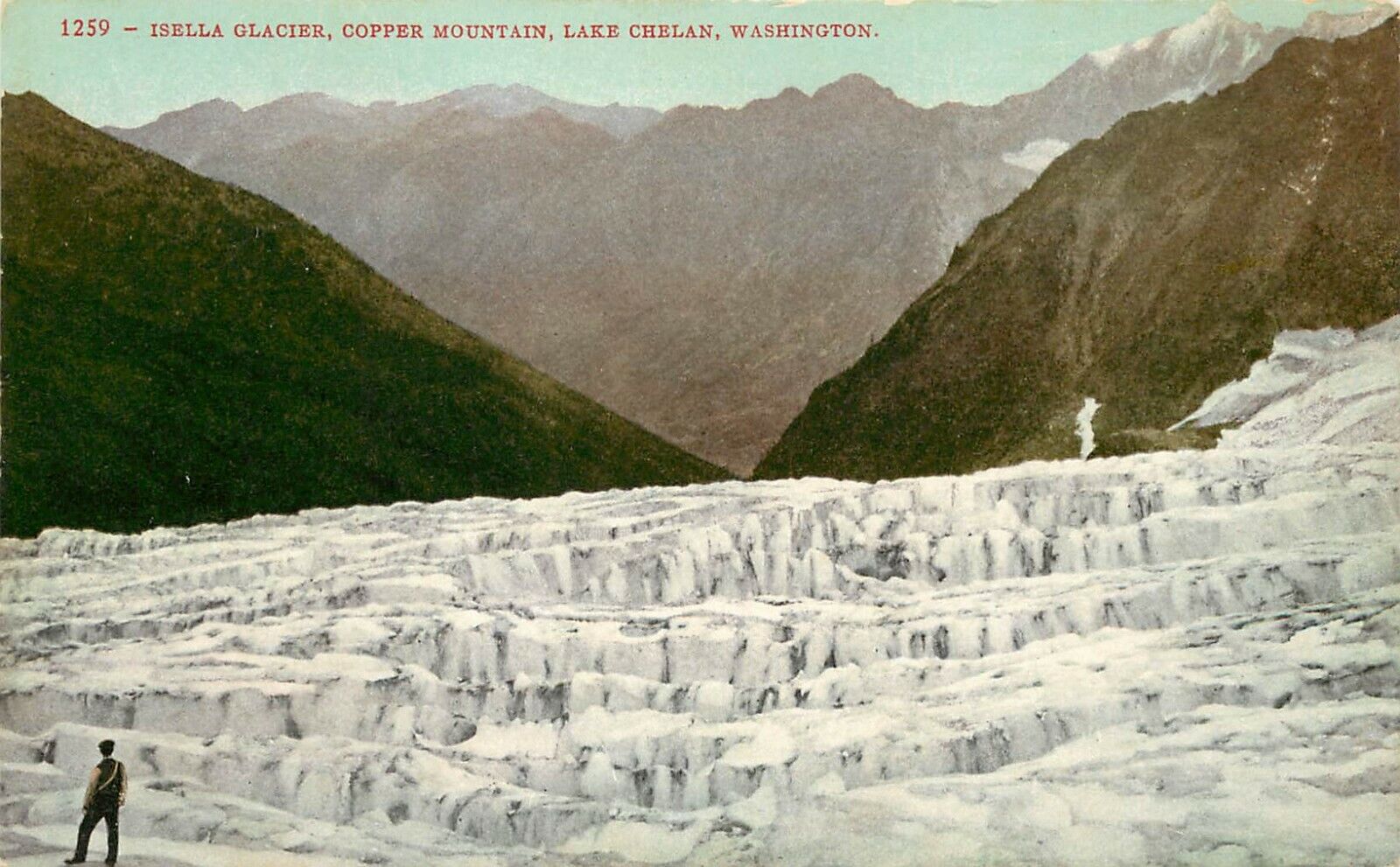 Mitchell Postcard 1259- Isella Glacier, Copper Mountain, Lake Chelan WA Unposted