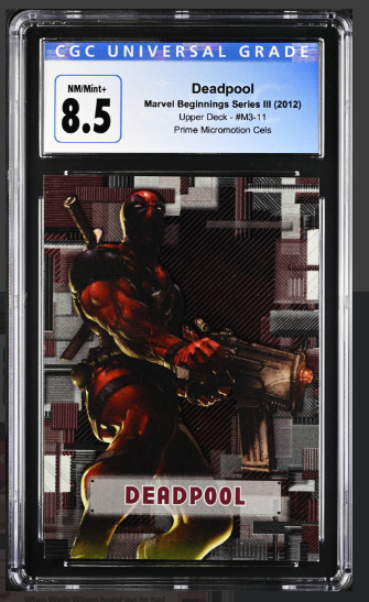 2012 Marvel Beginnings Series III Deadpool #M3, Prime Micromotion CGC Graded 8.5