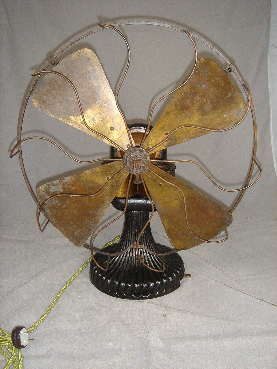 Circa 1897  16” Peerless Bipolar Fan  Runs Great. Rare Fan.