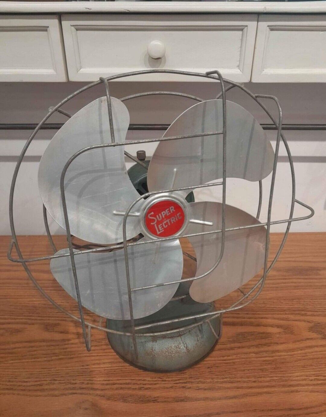 Vintage 1950s Working Super Lectric Caged Industrial Steam Punk Fan