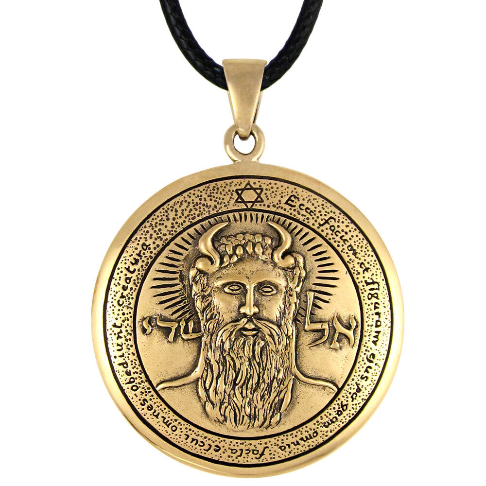 Bronze 1st Pentacle of the Sun - Key of Solomon Talisman Amulet Pendant Necklace
