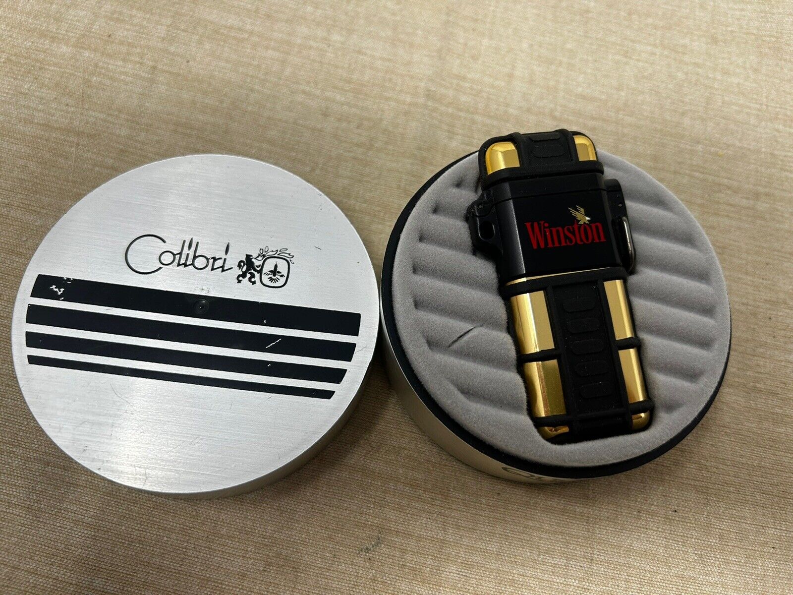 Colibri Quantum Flameless Lighter Winston Premium 1990 W/ Box
