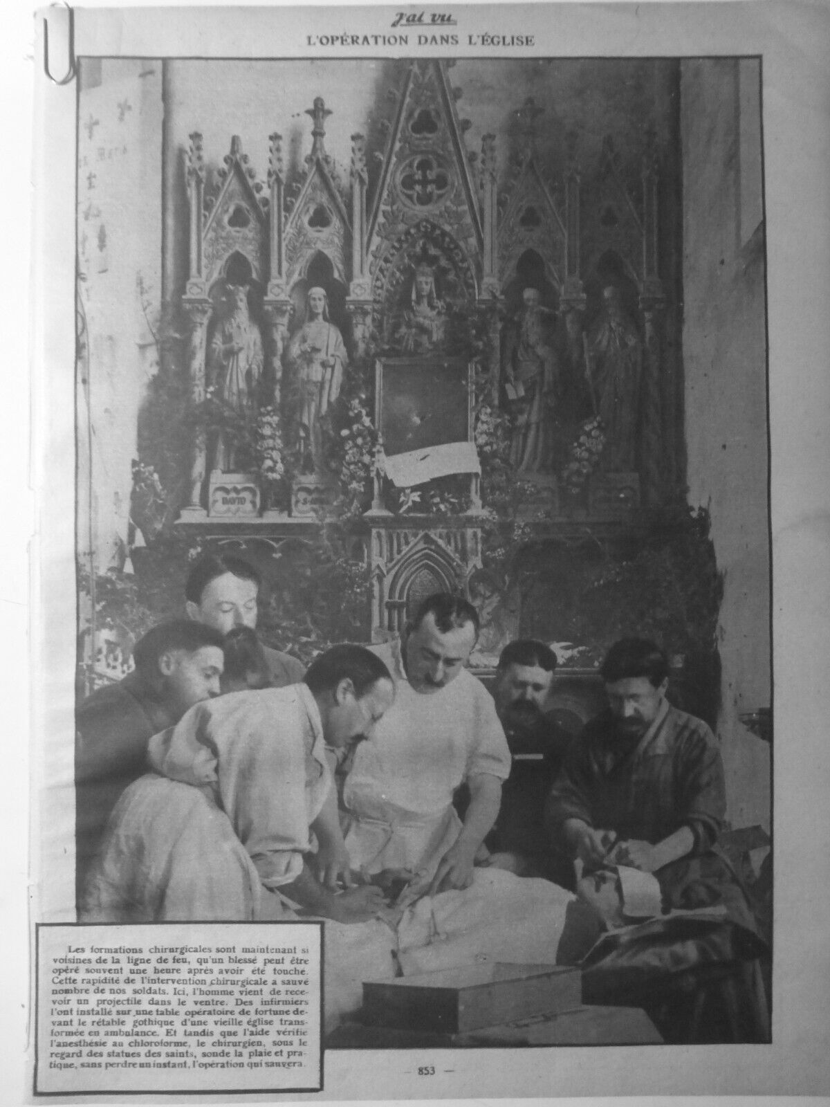 1914 1918 Surgery Guerre Operation 4 Newspapers Antique