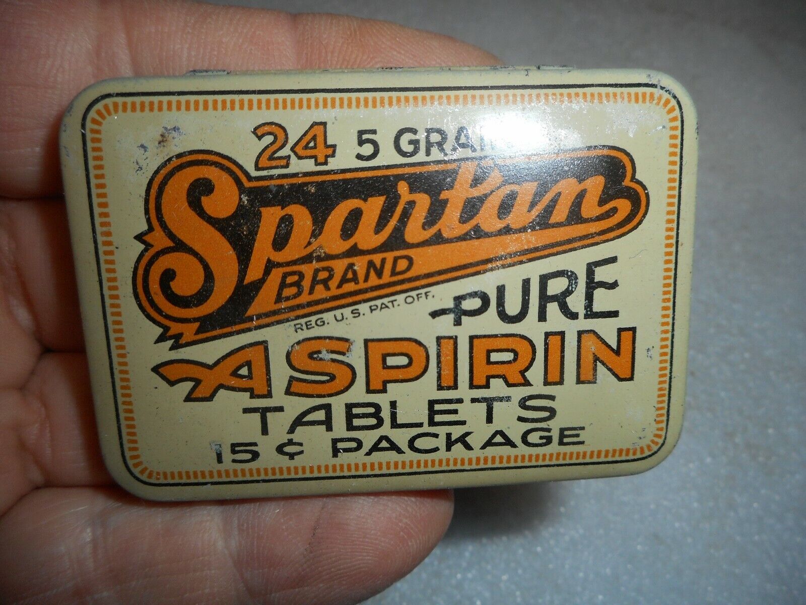 Nice Vintage Spartan Brand Aspirin Tablets Tin Virginia