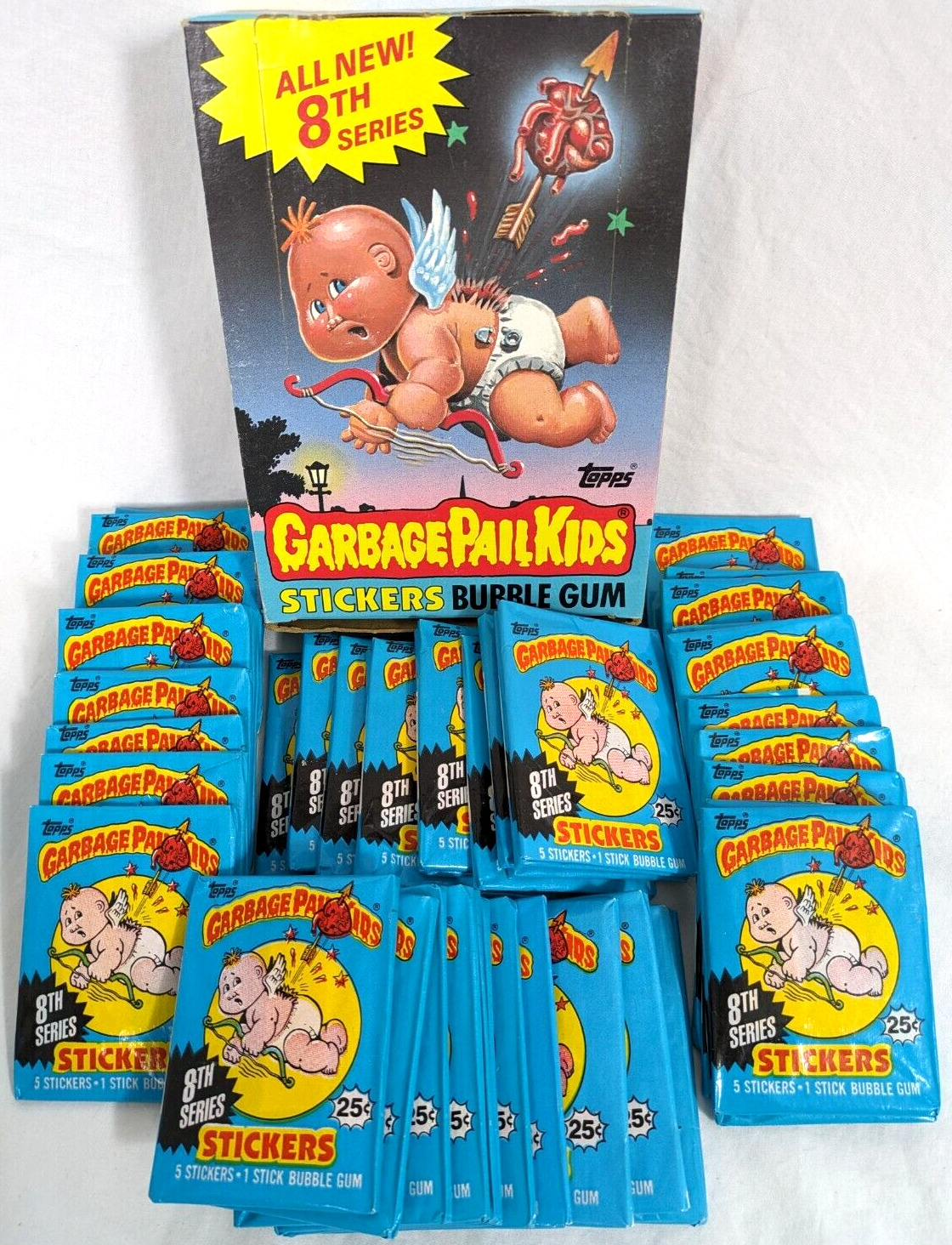 Vtg 1987 Topps Garbage Pail Kids Original 8th Series 8 GPK 48 Wax Packs OS8 BOX