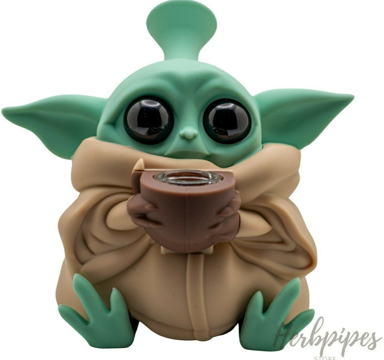 Baby Yoda Glass Bowl Smoking Water Pipe |Collectible Silicone Pipes