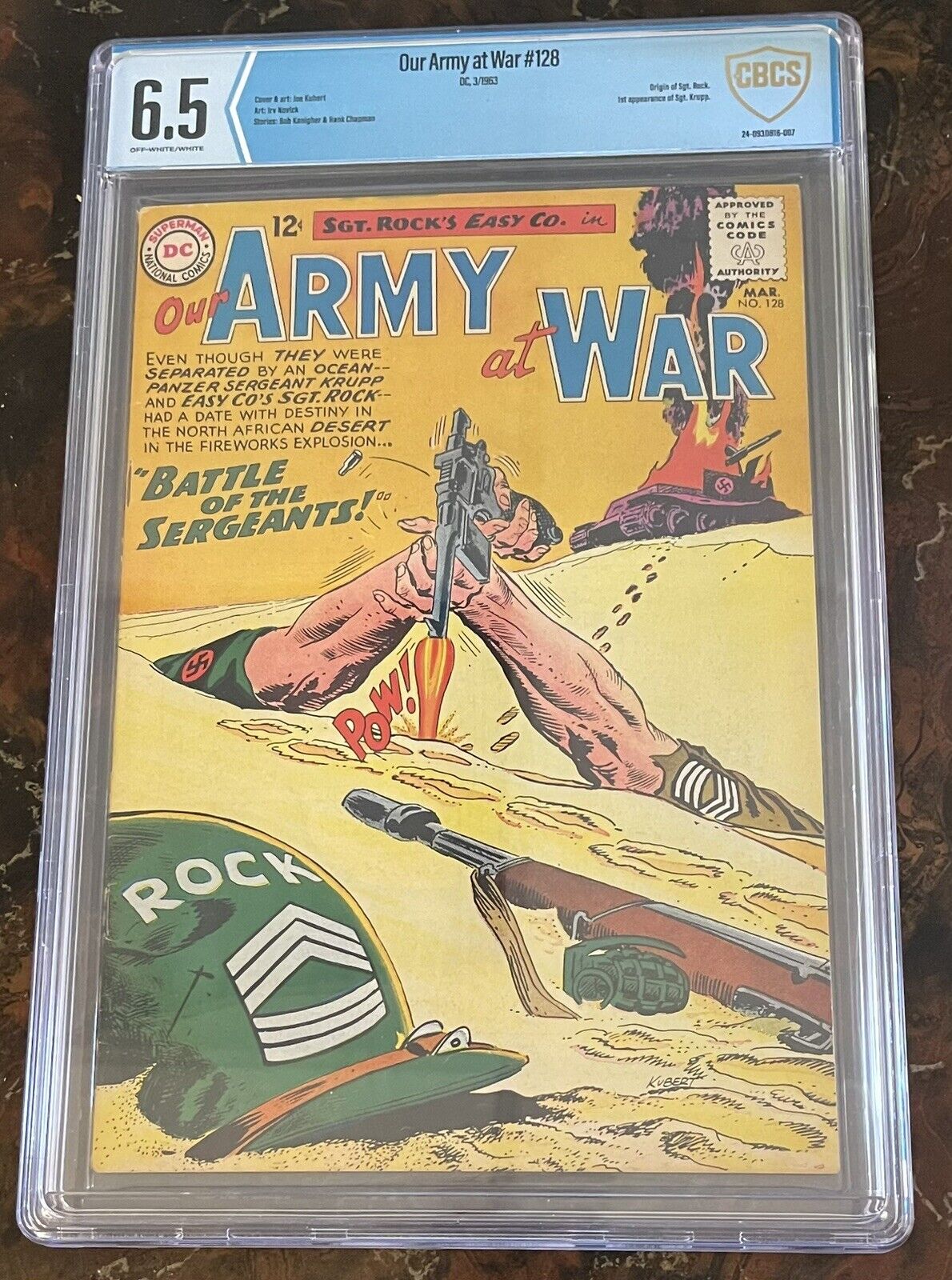 Our Army at War #128 CBCS 6.5 1963 DC like Cgc