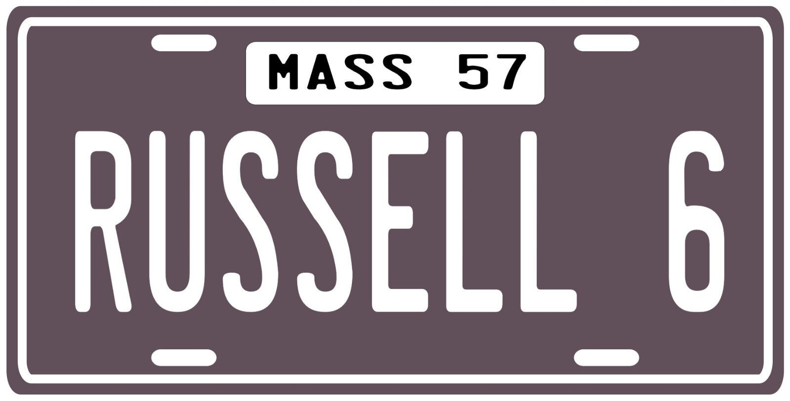 Bill Russell Boston Celtics Rookie 1957 License plate 