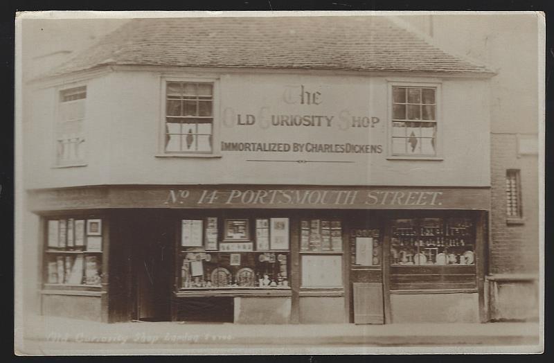 Old Curiosity Shop Charles Dickens London England Unused Real Photo Postcard