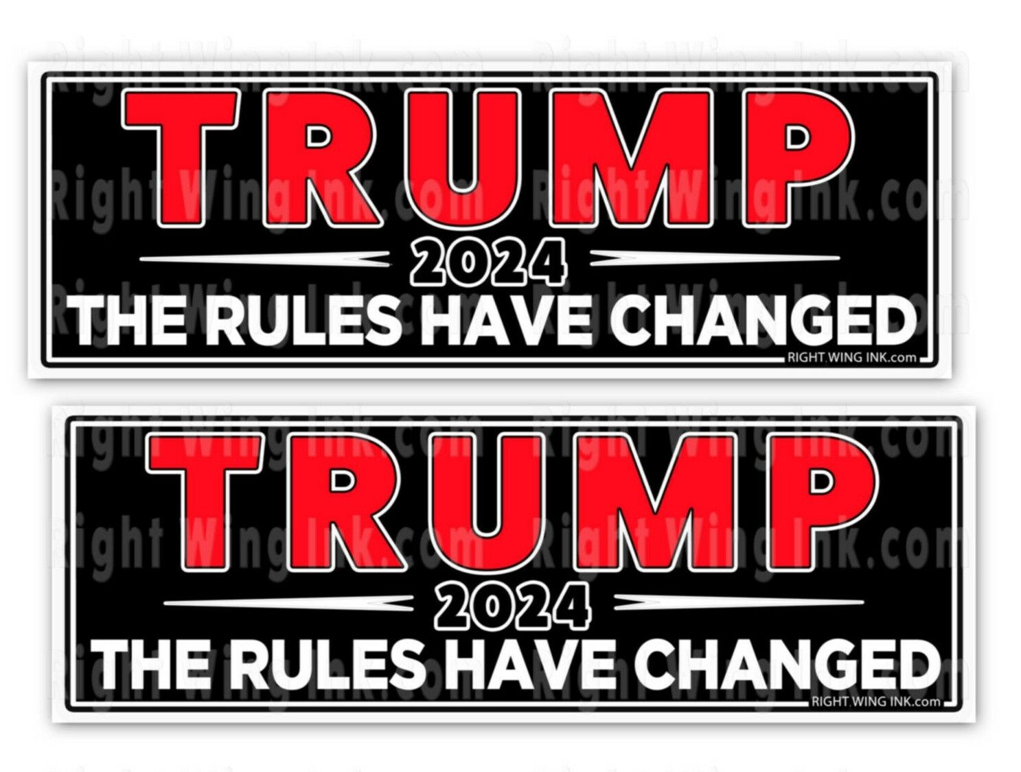 Trump 2024 The Rules Have Changed Conservative Decals 2 Bumper Stickers