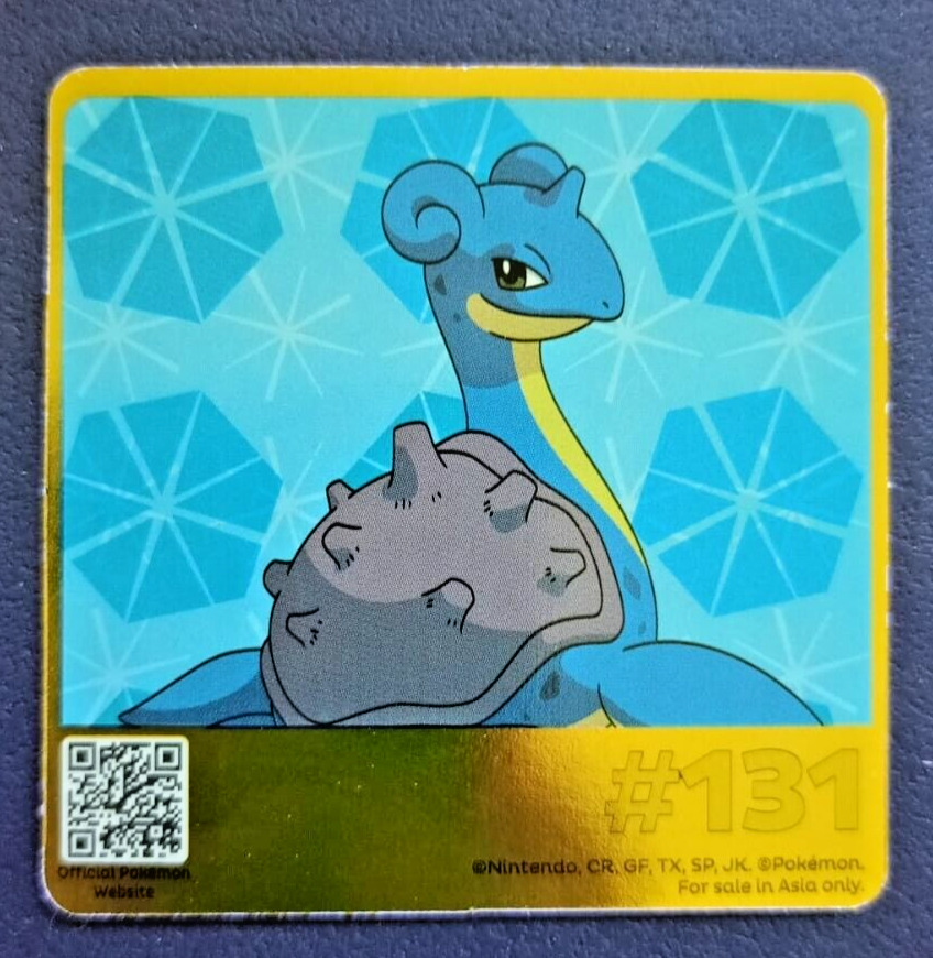 Oreo x Pokemon Lapras #131 Square Collectible Photo Card