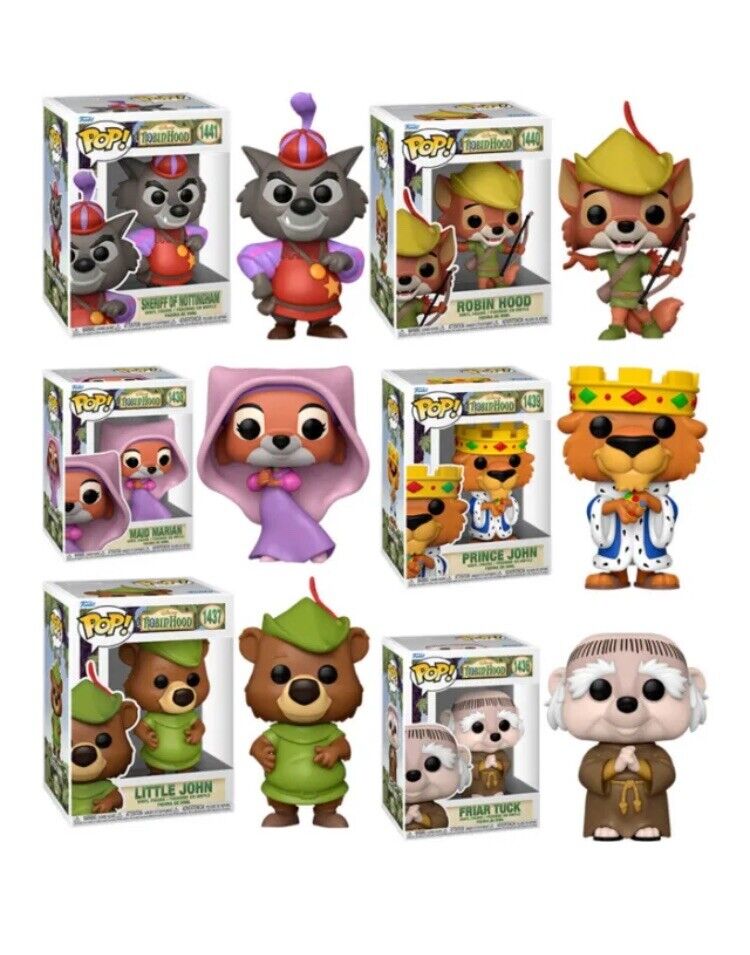 Funko Pop Complete Set of 6 NEW Robin Hood Pops - Mint - In Stock - Ship Free