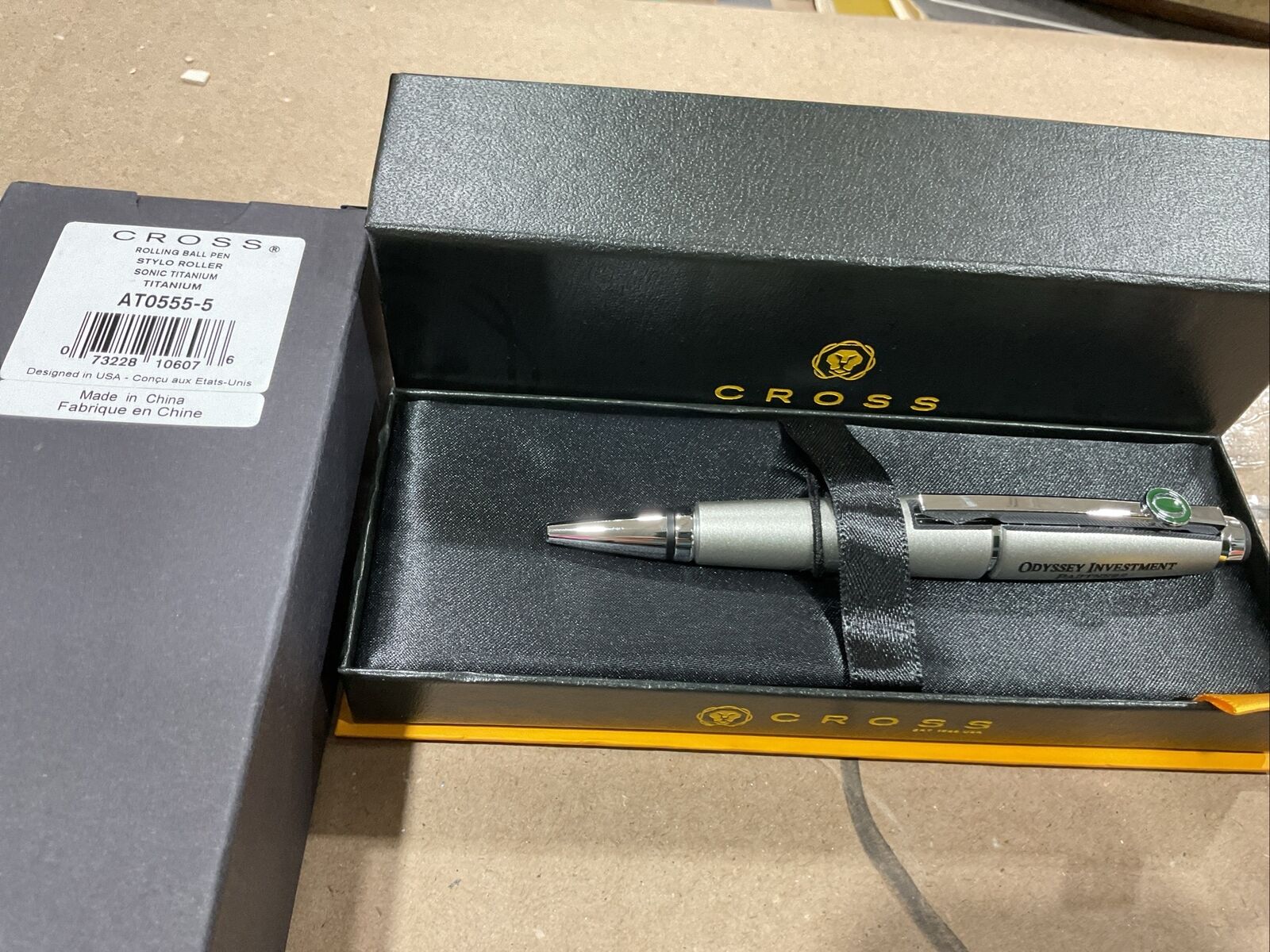 Cross Edge AT0555-5 Branded Sonic Titanium Rollerball Gel Pen New in Box
