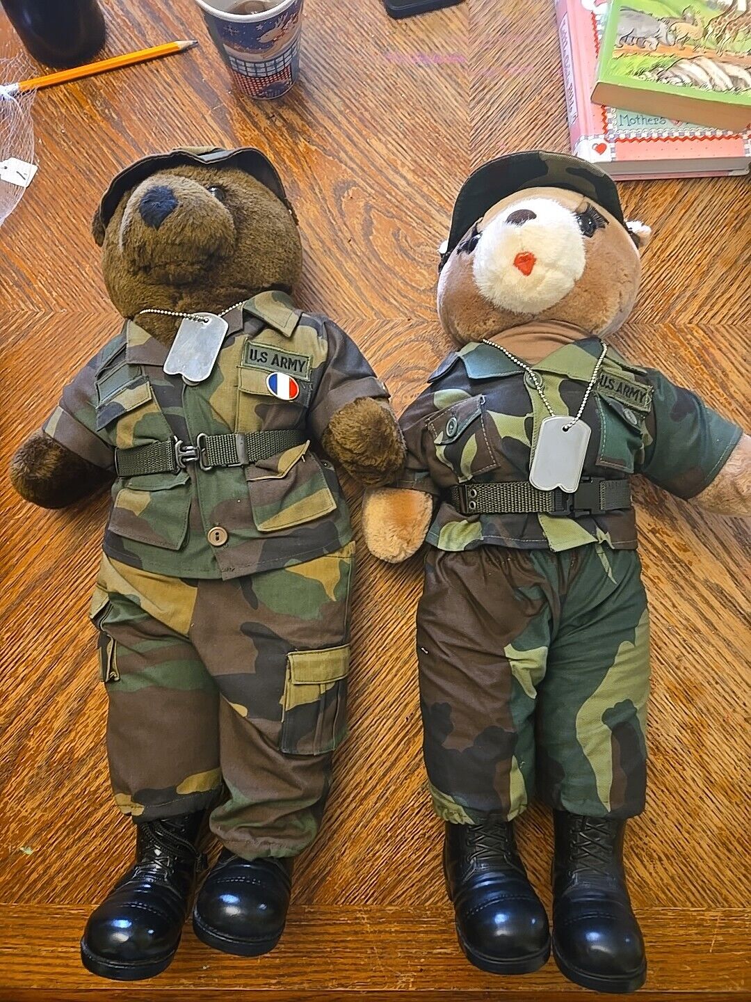 Vintage  U.S.A. Army Bears. Military 