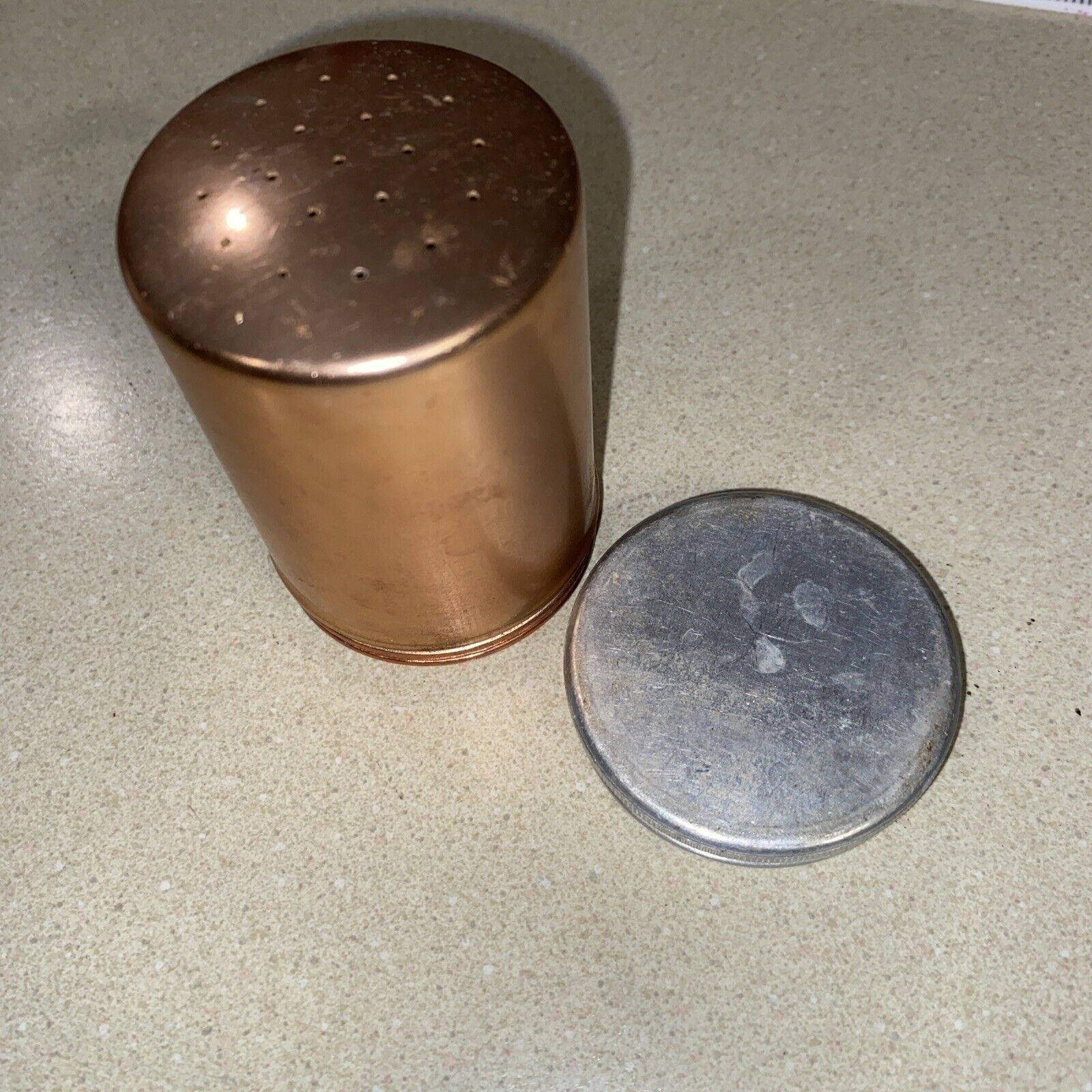 Vintage Copper Colored One Salt Shaker