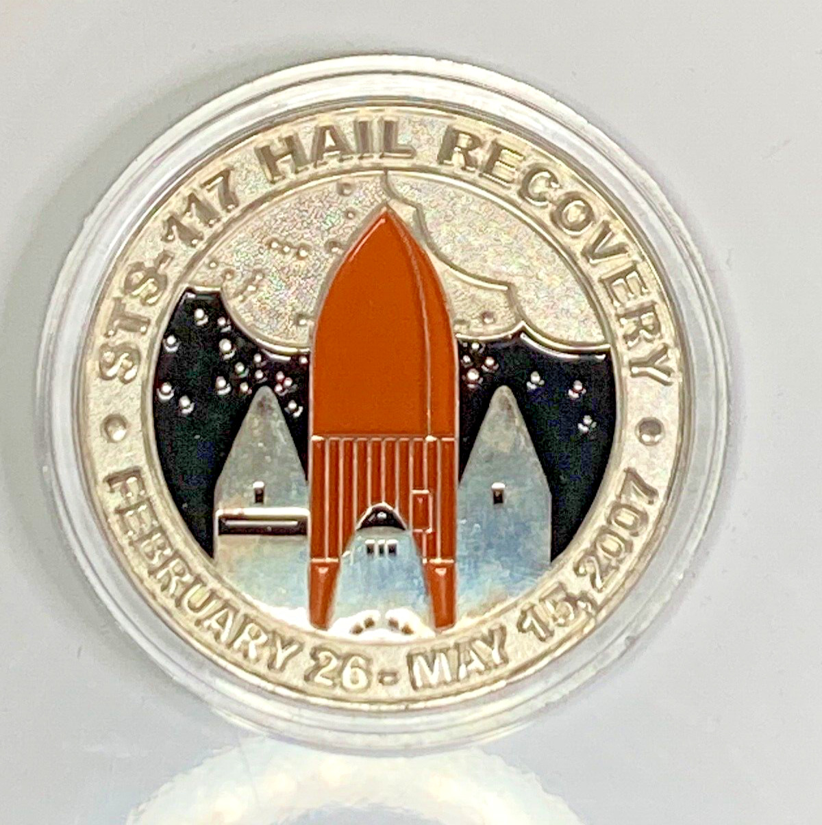 STS-117 Hail Recovery Challenge Coin Lockheed Martin NASA United Space Alliance