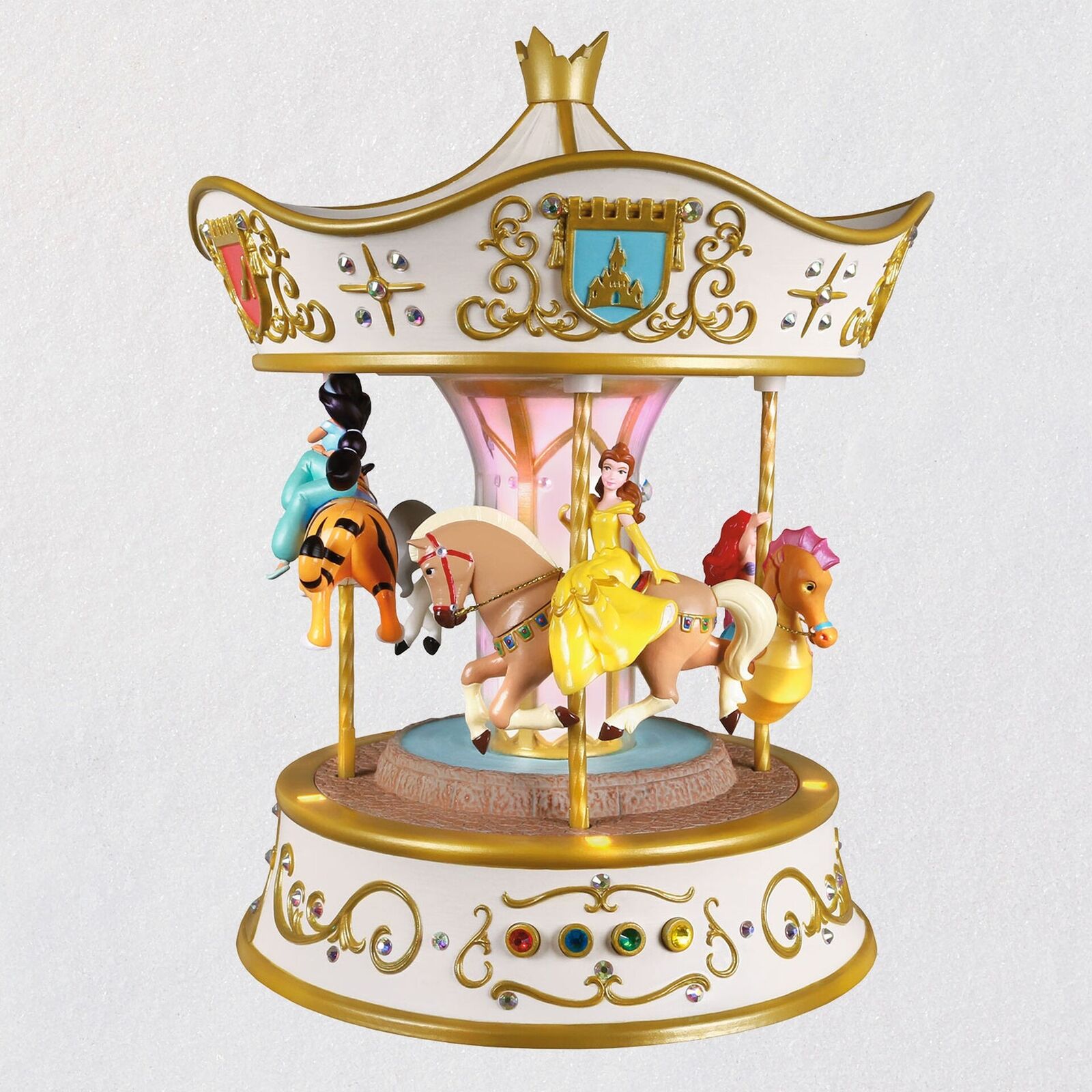 Hallmark 2021 Dreams Go Round Carousel Disney Princess Tabletop Decoration