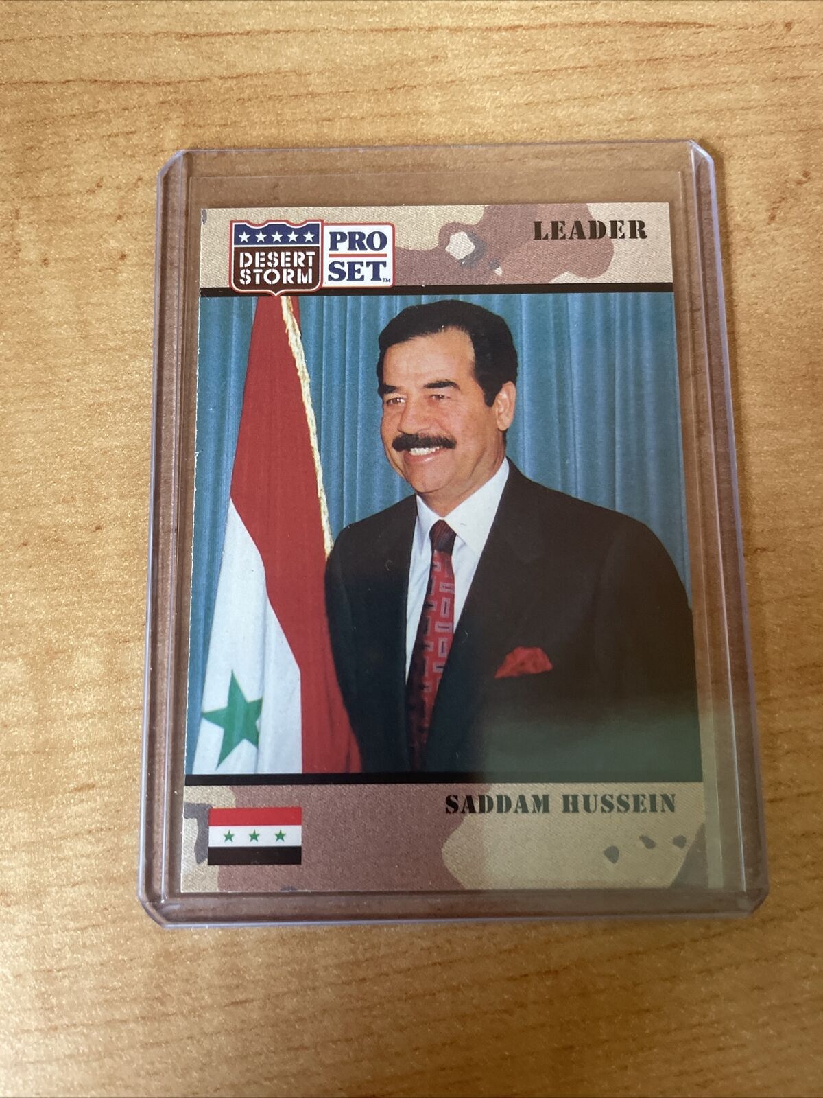 Saddam Hussein 1991 Pro Set Trading Card #69 DESERT STORM