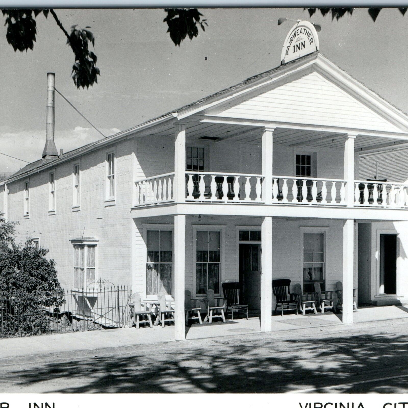 c1950s Virginia City, MT RPPC Fairweather Inn Historic Hotel Old Wild West A164
