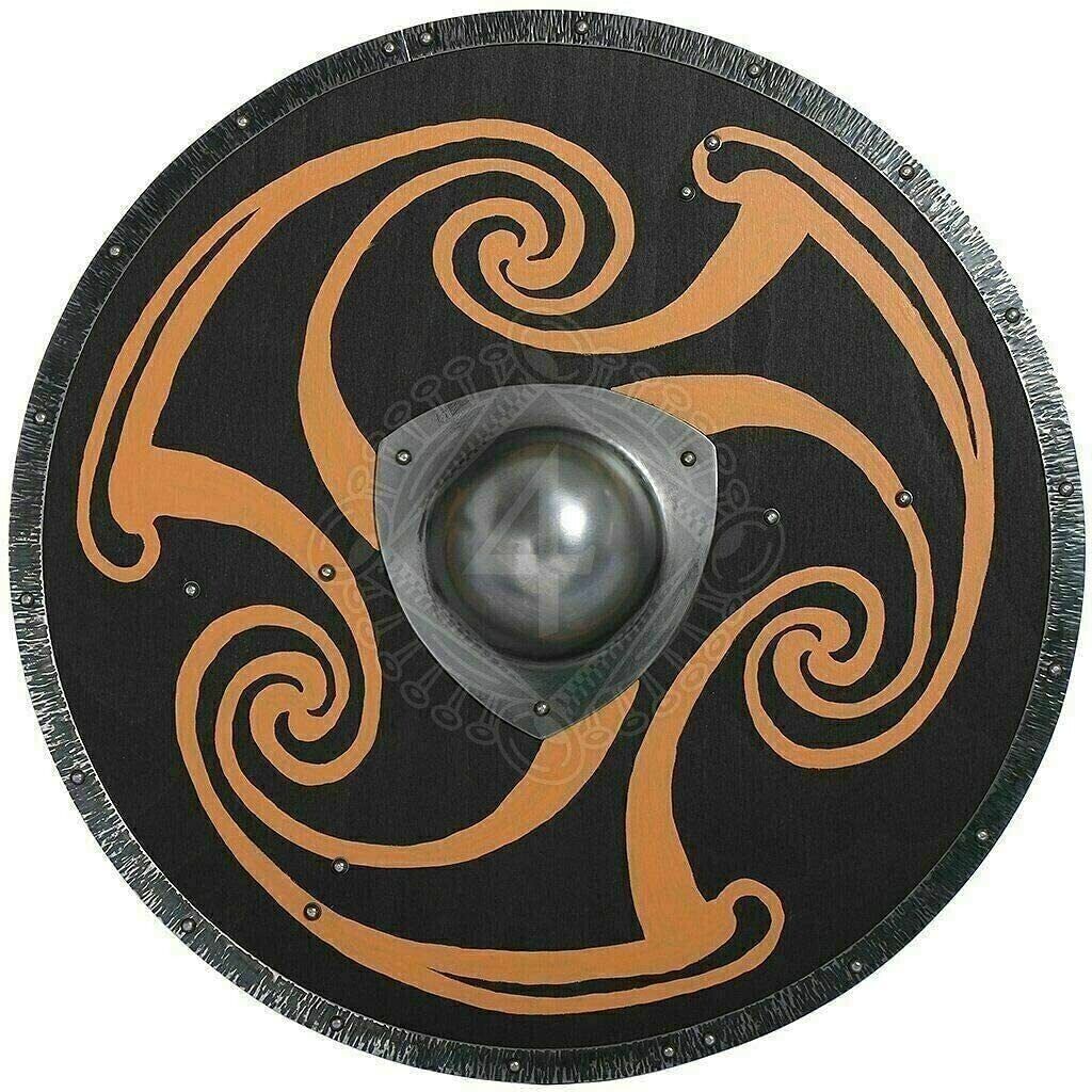 Medieval Round Shield Viking Unique antique Design Shield Wooden 24 inch gift