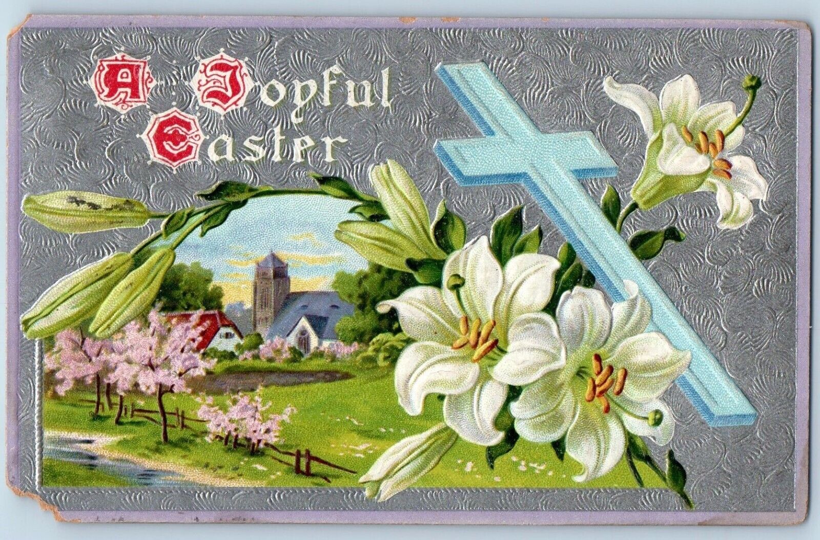 Decorah Iowa IA Postcard Easter Holy Cross Lily Flowers Blossom Tree Nash 1911