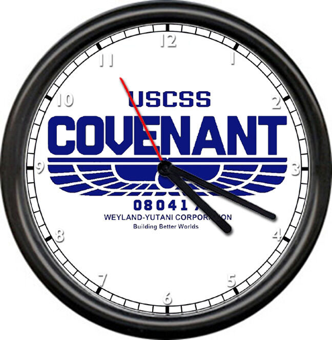 Alien Covenant USCSS Spacecraft Ship Weyland-Yutani Corporation Sign Wall Clock