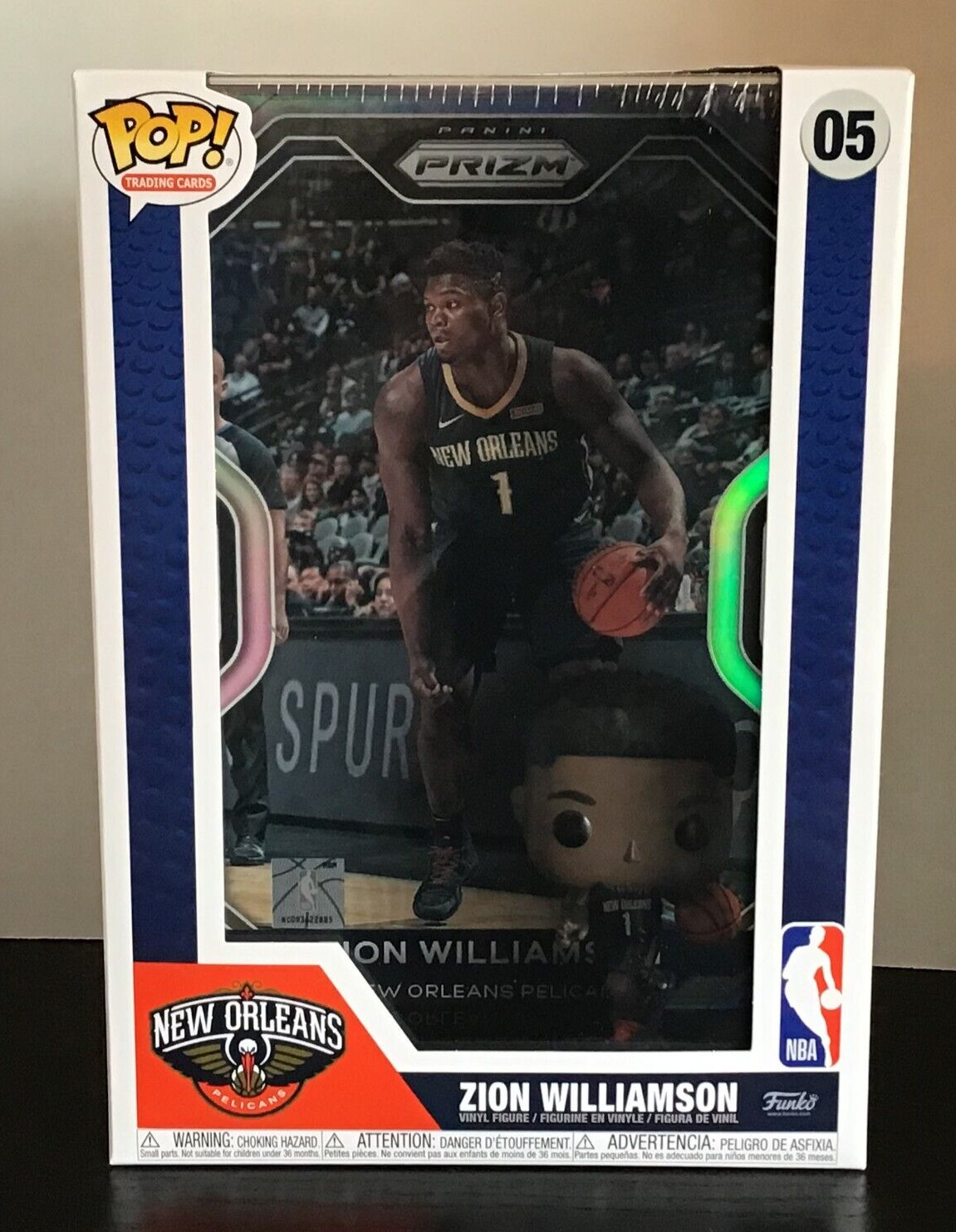 Funko Pop NBA Zion Williamson Pop Prizm Trading Card Figure with Case #05