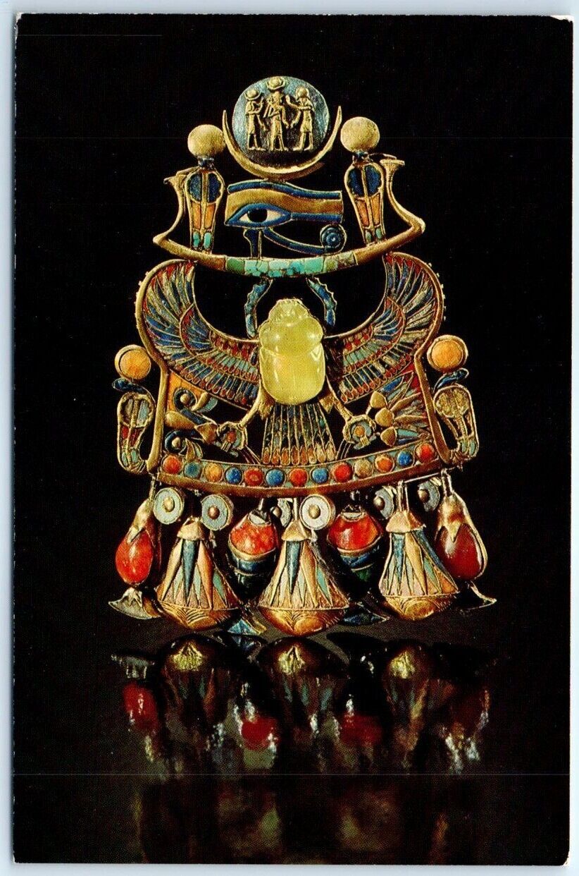 Postcard - Pectoral with Solar and Lunar Emblems, Egyptian Museum - Cairo, Egypt
