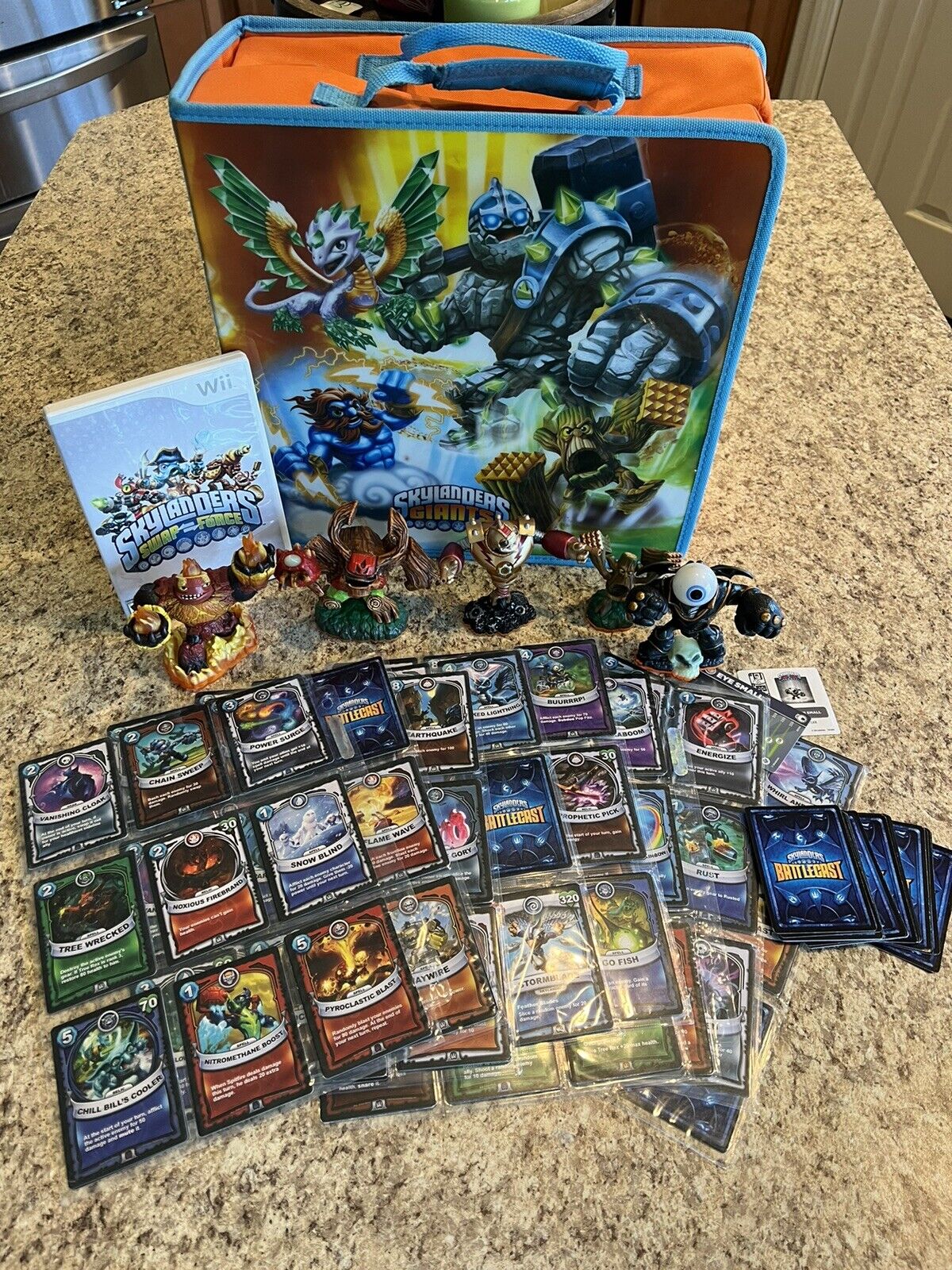 Activision Skylanders Action Figures Lot Of Over 160 misc figs & cards + WII DVD