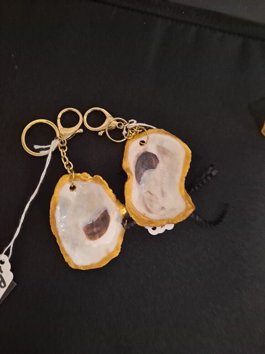  Oyster Shell Keychain Handcrafted 