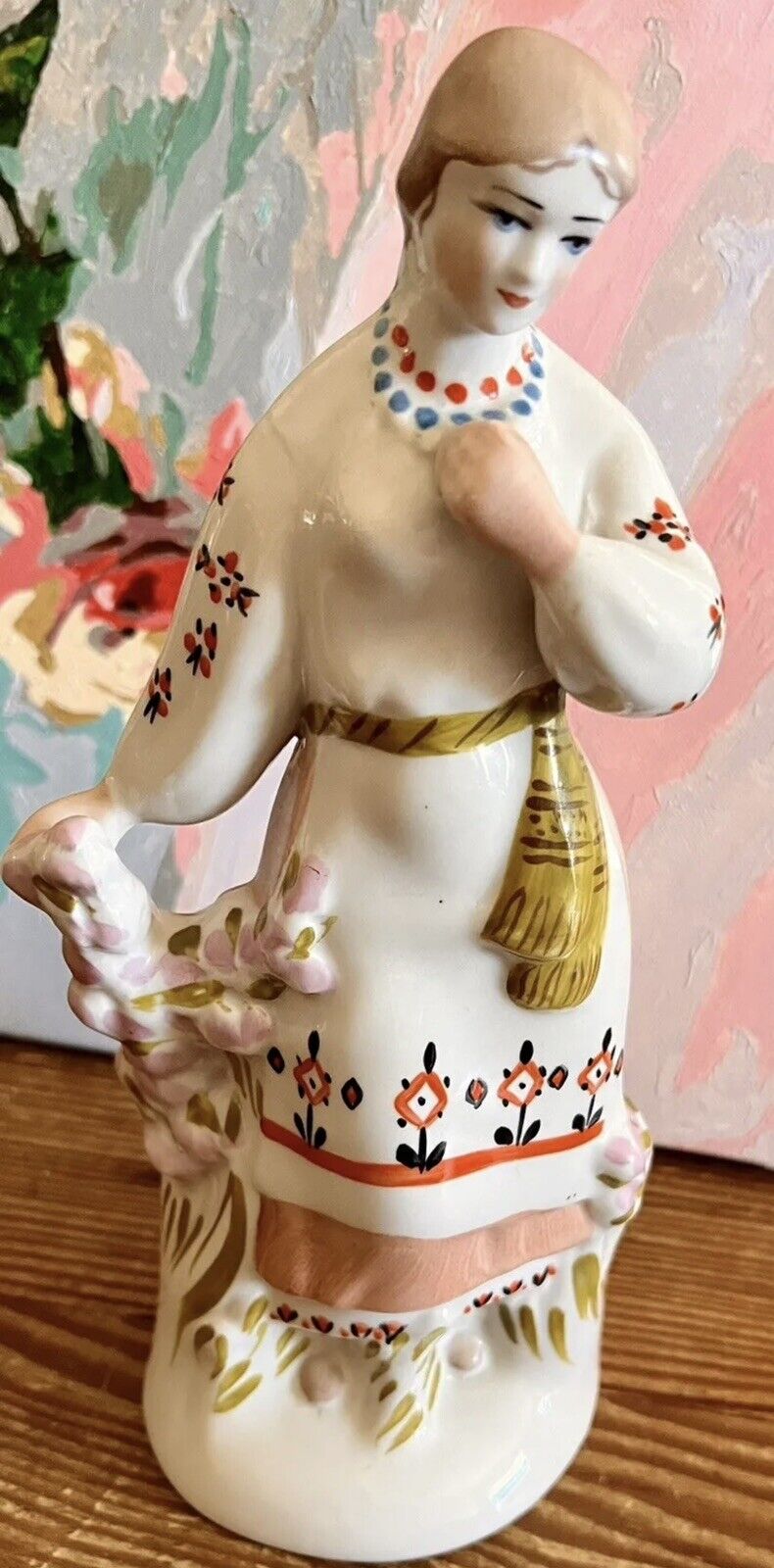 Vintage USSR Porcelain Polonsky/Polonne Figurine Soviet Russia RARE 9 Inch Tall