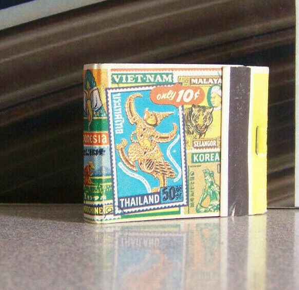 Rare Vintage Matchbook Y8 New York Diamond Match Vietnam Thailand Korea Stamps