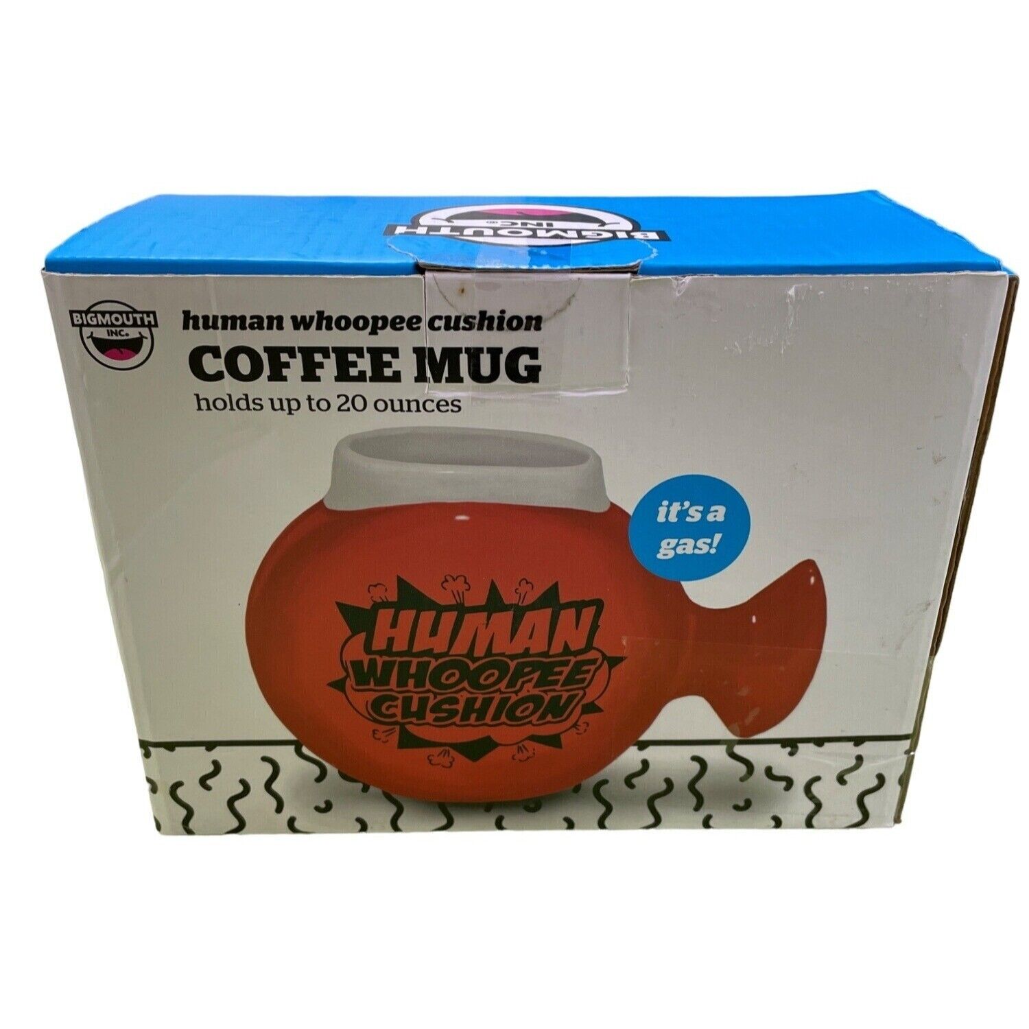 Bigmouth Inc. Human Whoopee Cushion Coffee Mug, NIB SKU1002