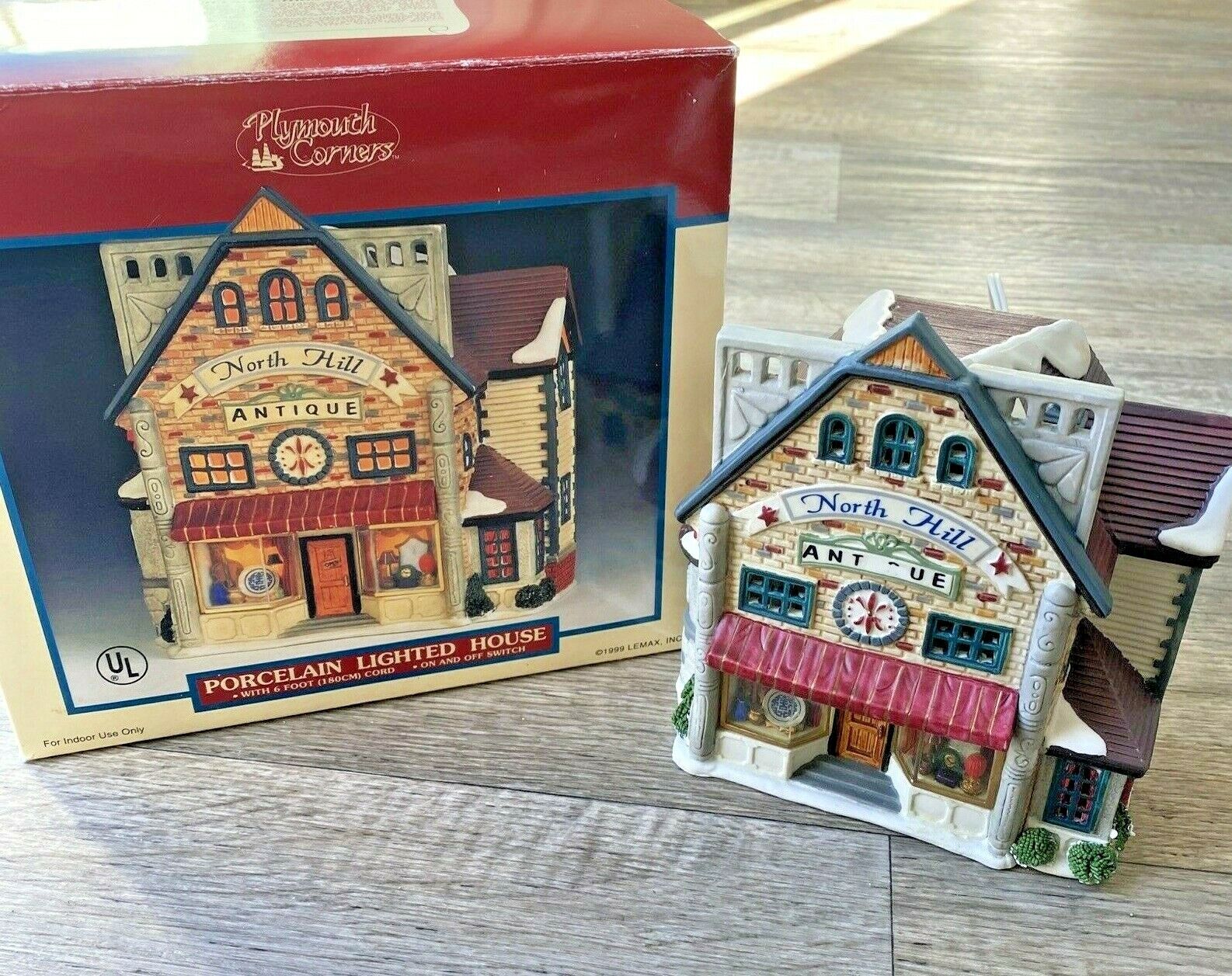 Lemax North Hill Antique Store Porcelain Lighted Christmas Village 1999 w/Box