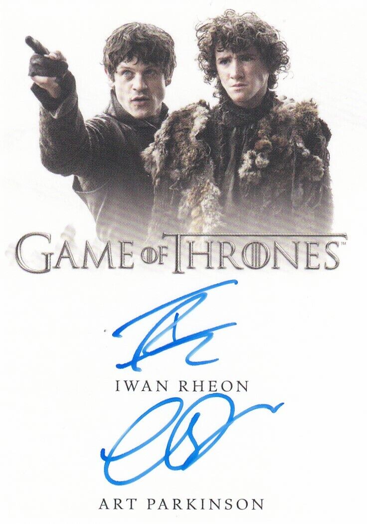Complete Game of Thrones Dual Autograph Card Iwan Rheon and Art Parkinson