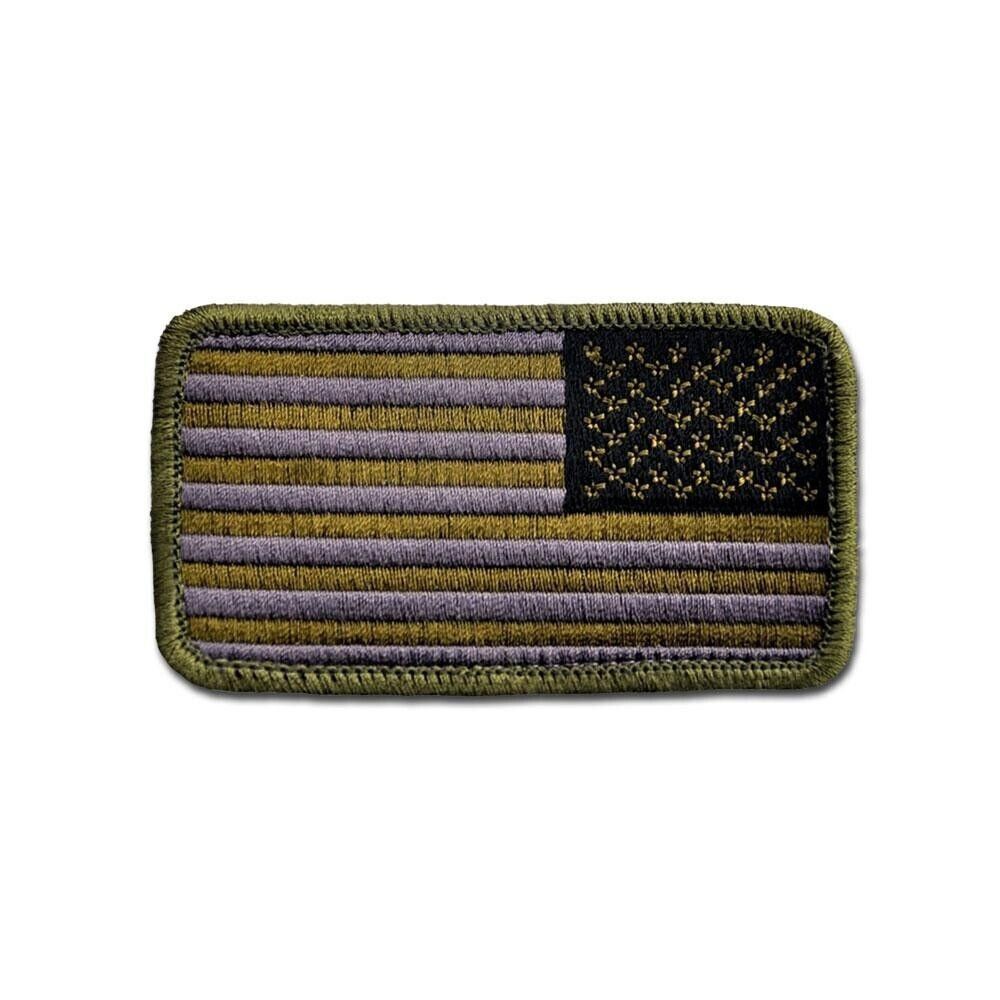 Bastion Morale Patch 3 x 2 Hook & Loop Reverse USA Flag Backwards Military ACU